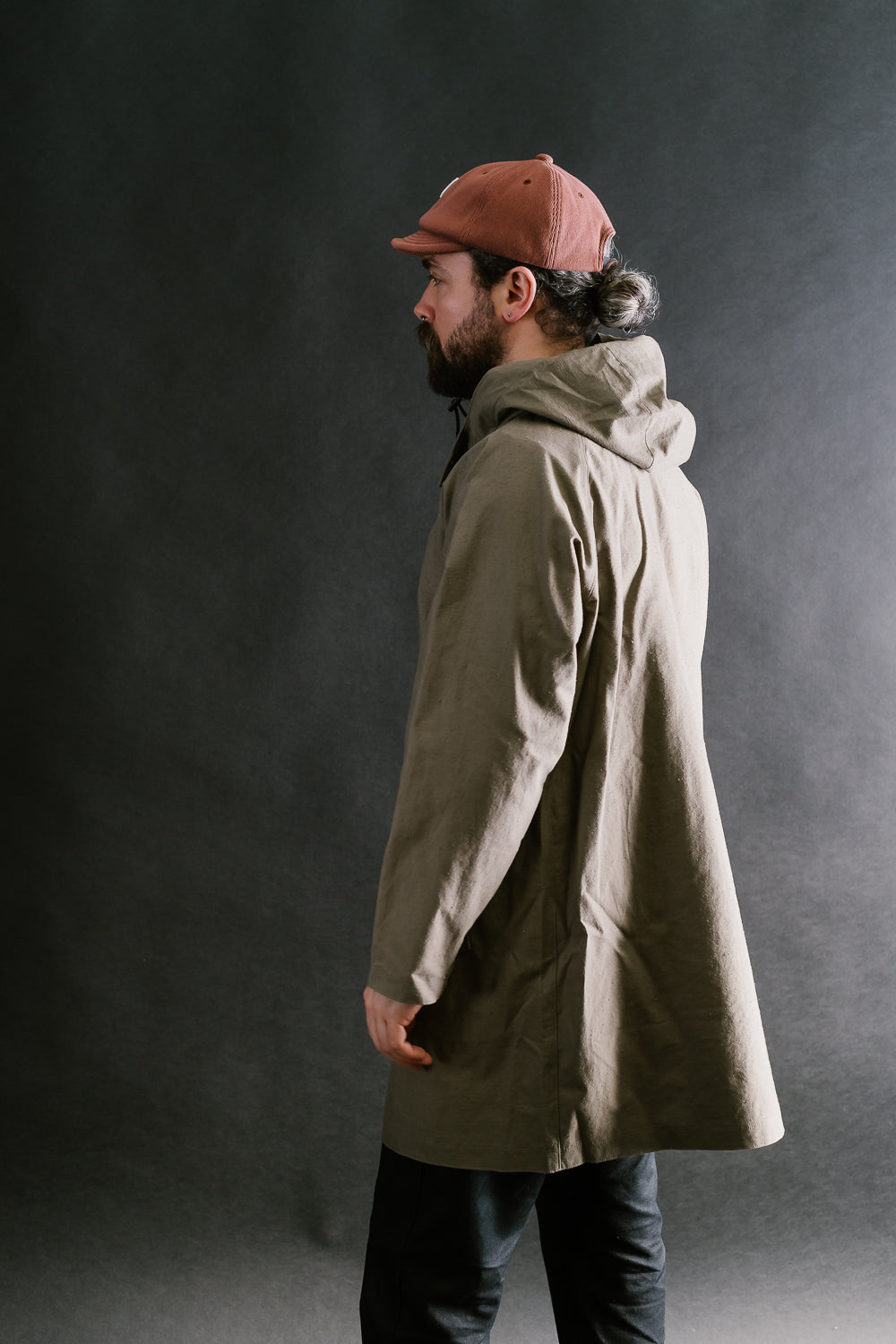 Back Nep Hoodie Coat - 38 Sepia | James Dant