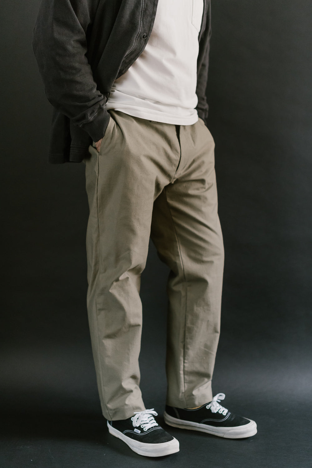 Back Nep Trousers - 38 Sepia