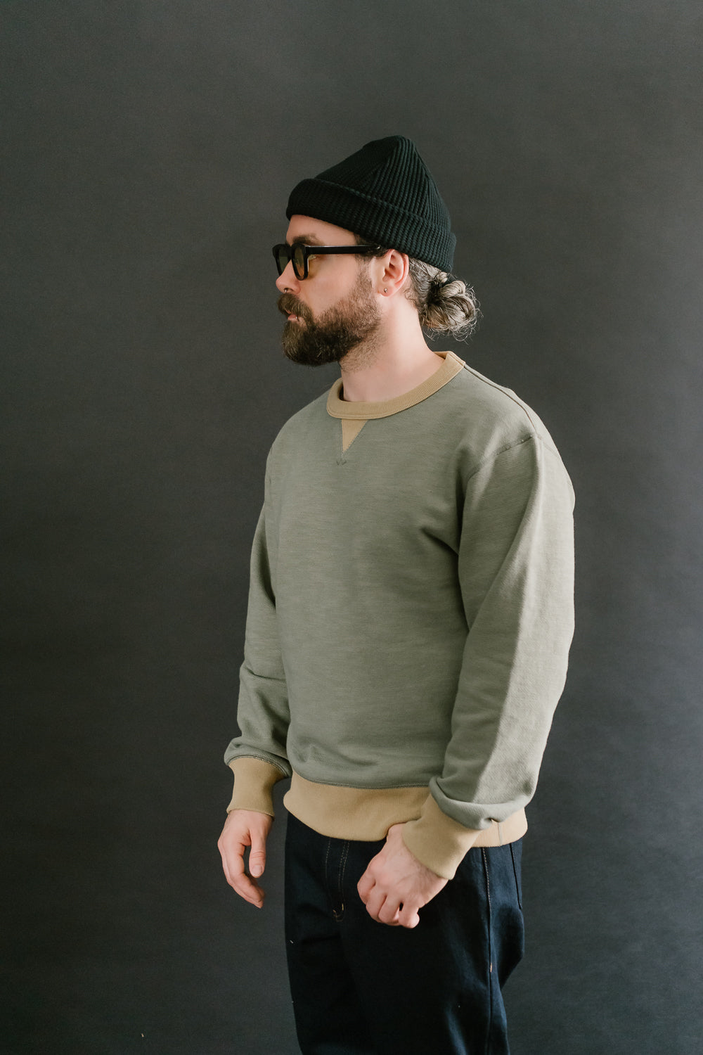 GG Sweat Crewneck - 356 Olive x Ocher