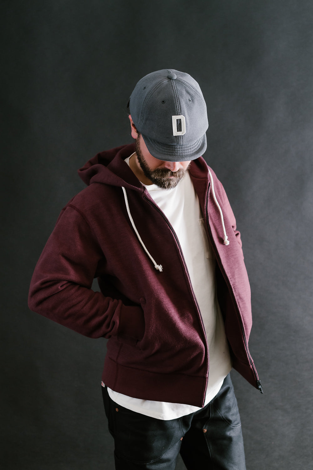 GG Sweat Zipper Parka - 217 Mahogany | James Dant