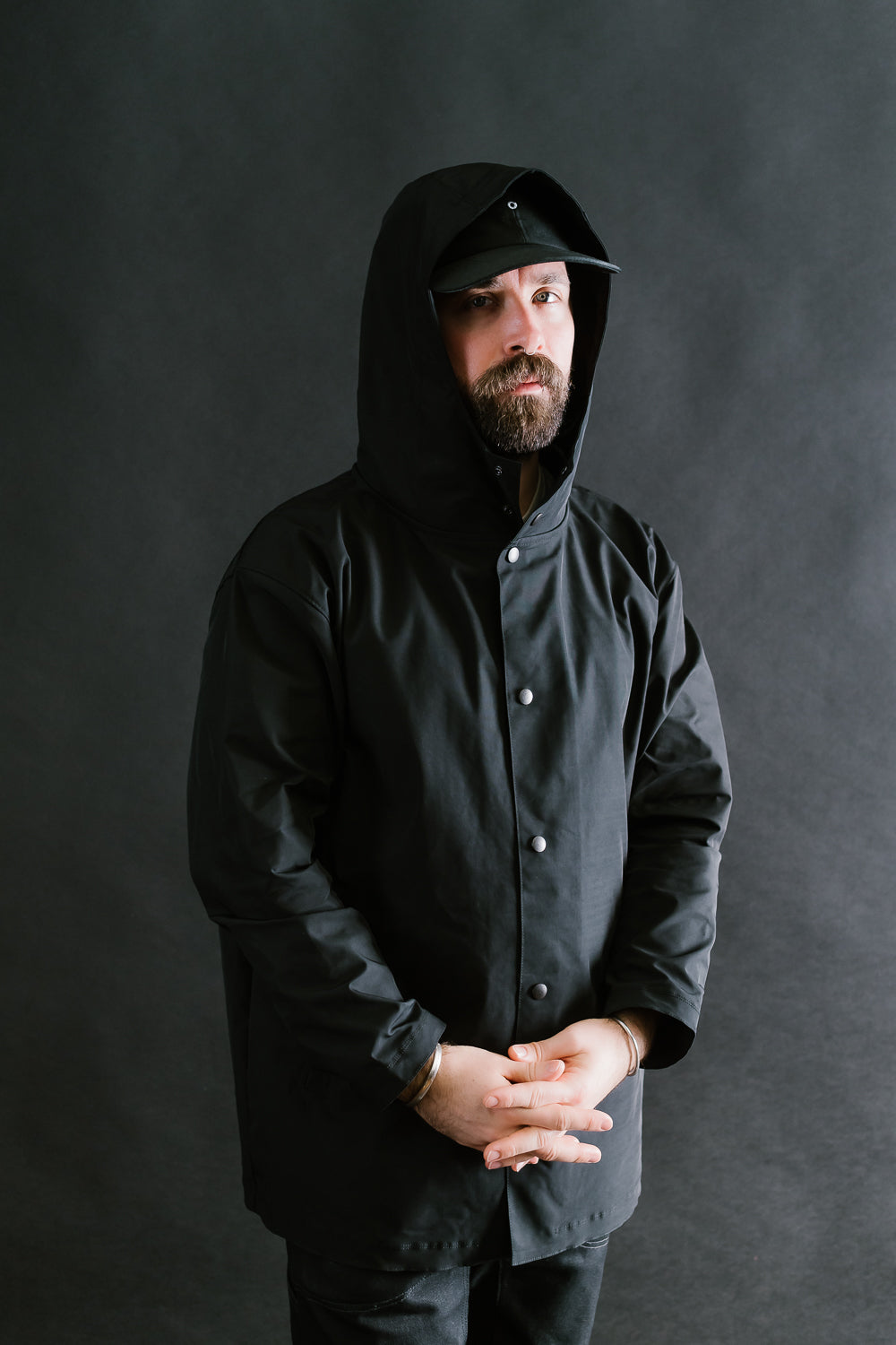 OX Hoodie Coat - 07 Black | James Dant