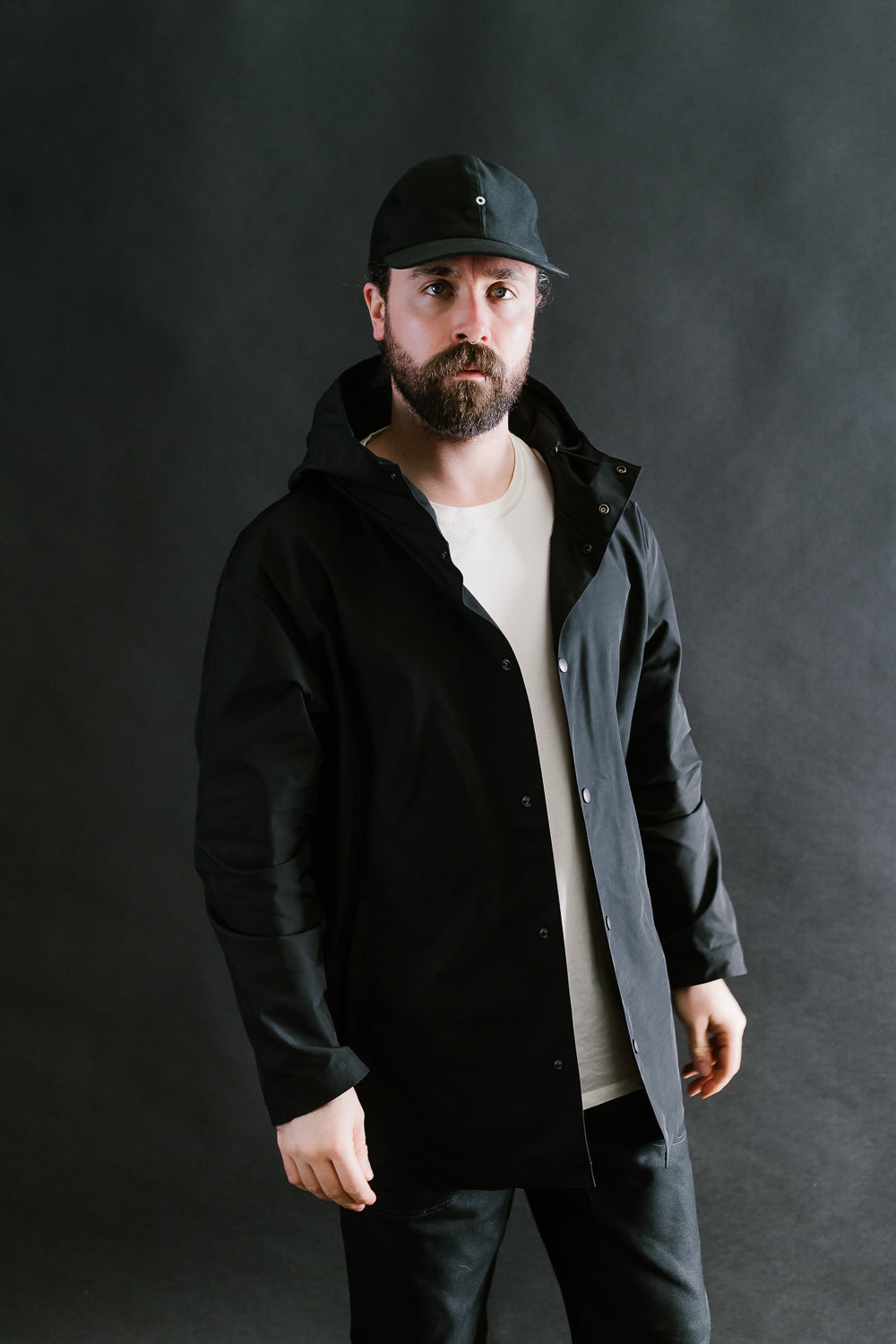 OX Hoodie Coat - 07 Black | James Dant