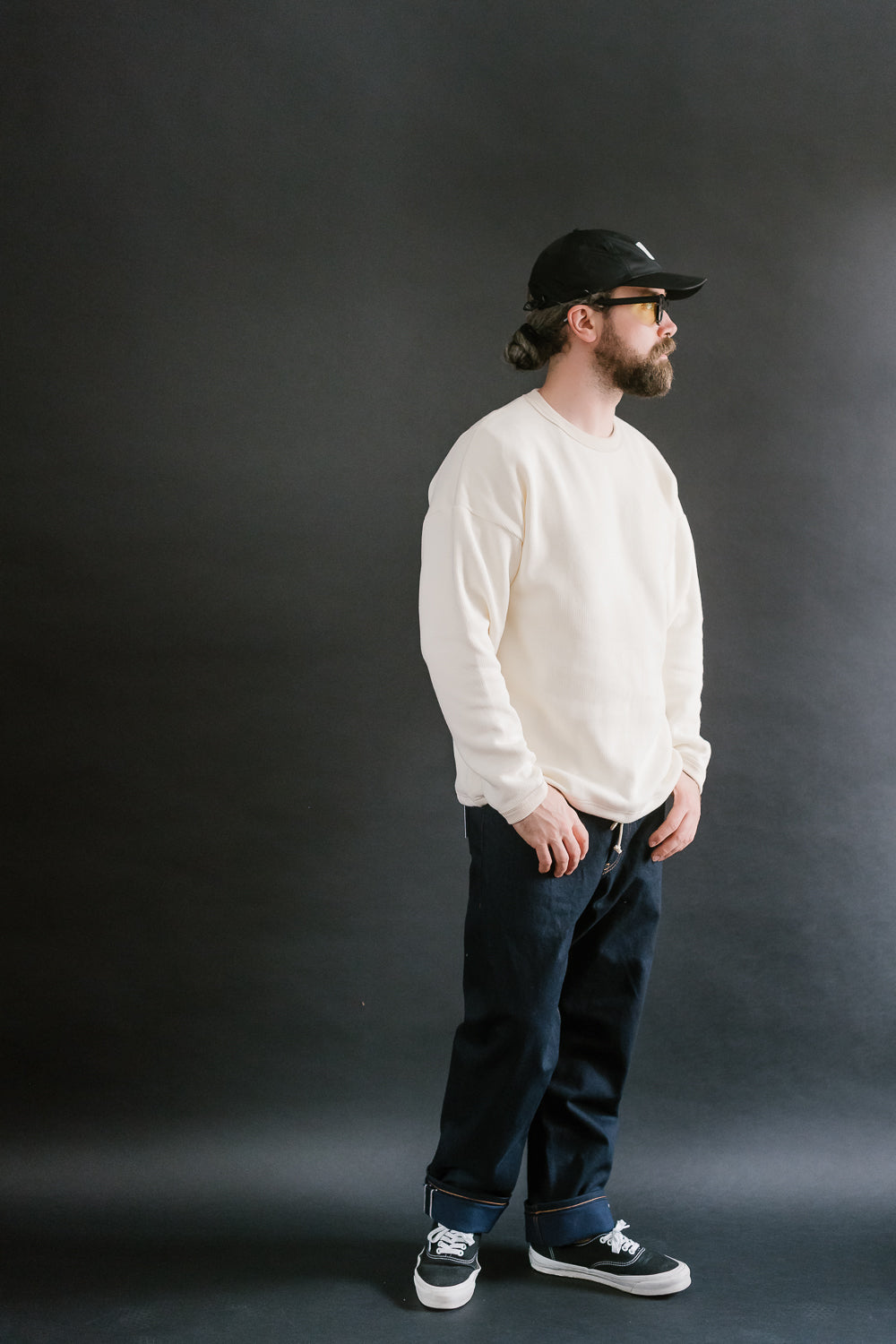 Quarter Knit Himo LS Shirt - 14 Ivory