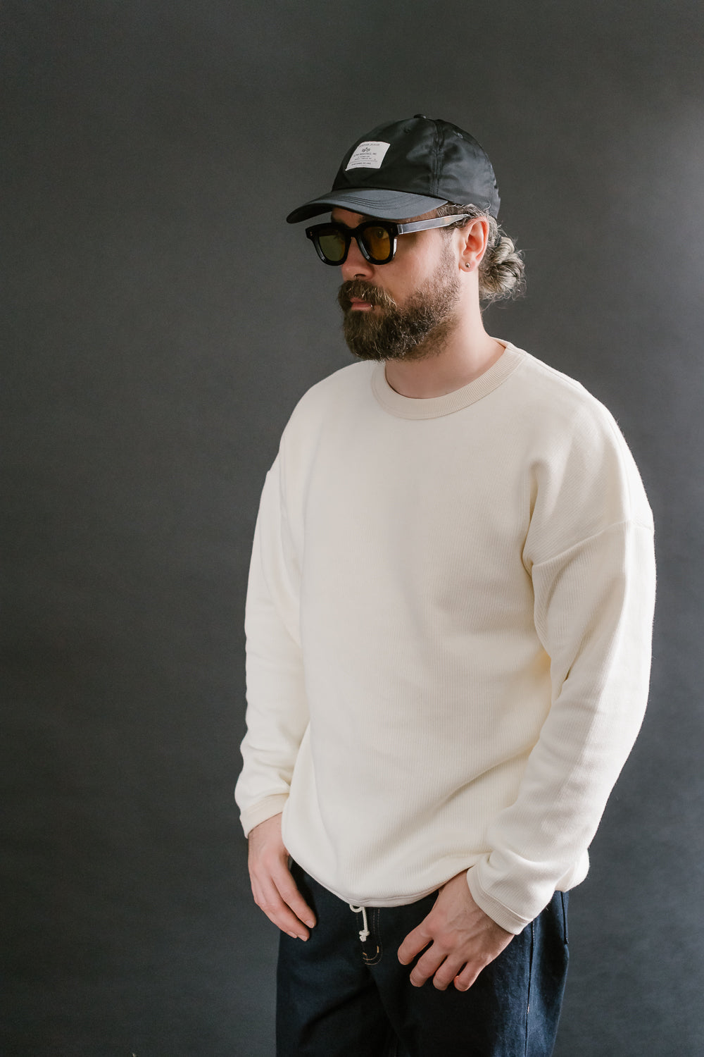 Quarter Knit Himo LS Shirt - 14 Ivory