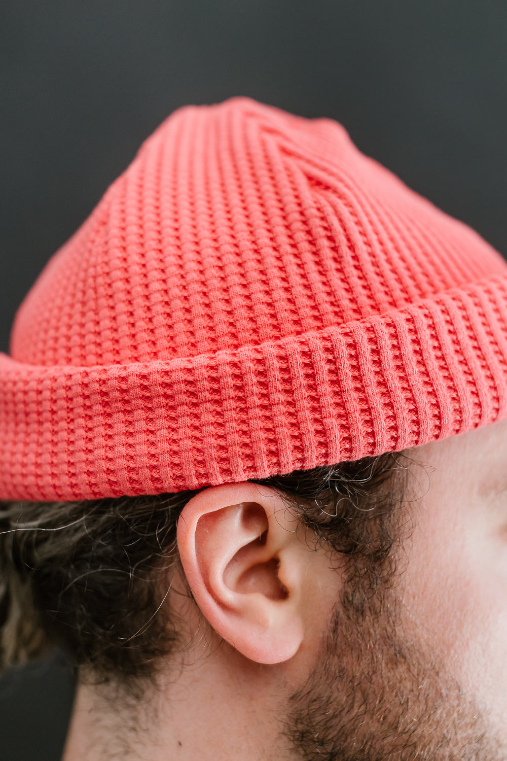 Waffle Knit Cap - 108 Classic Red