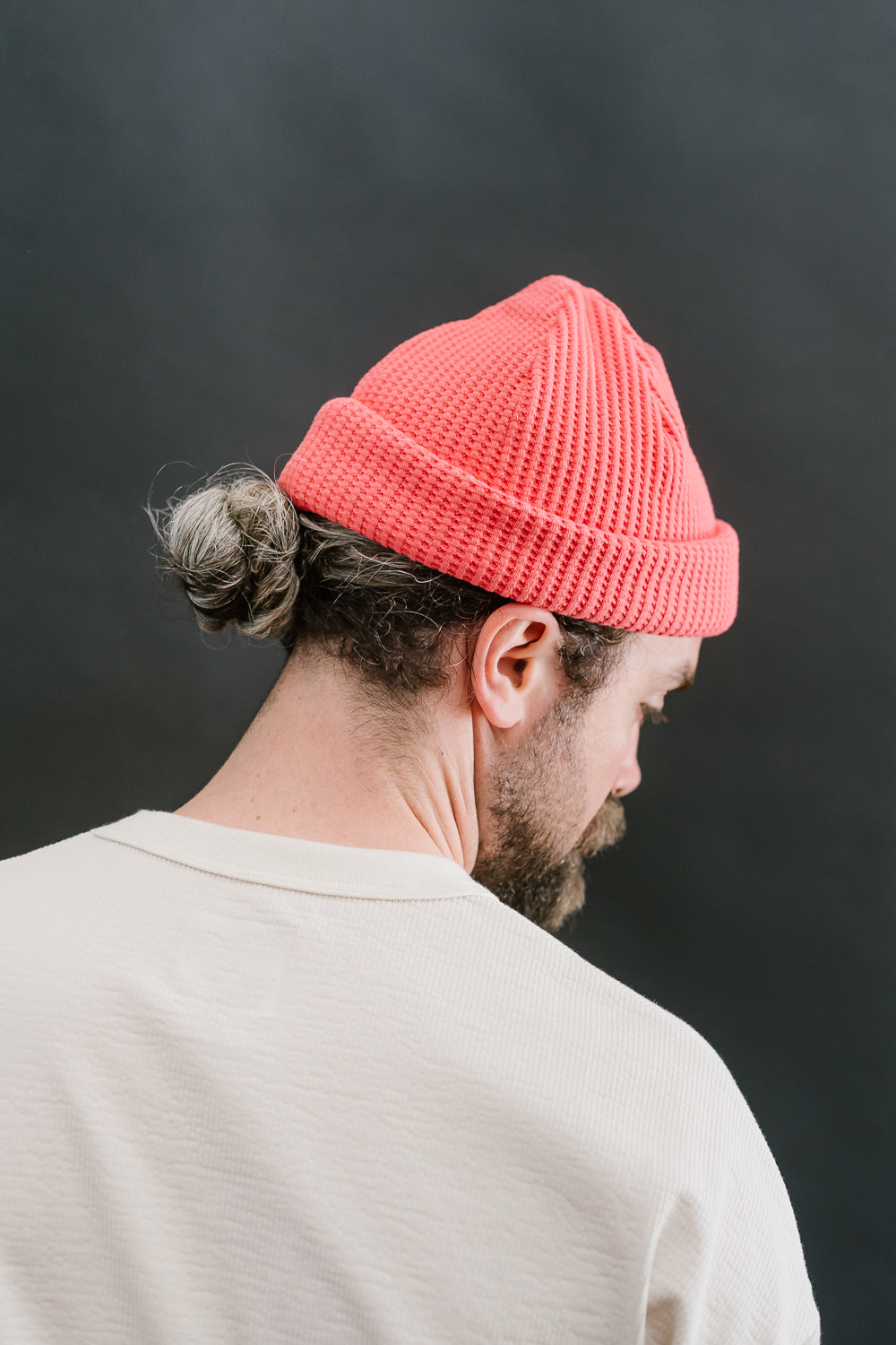 Waffle Knit Cap - 108 Classic Red