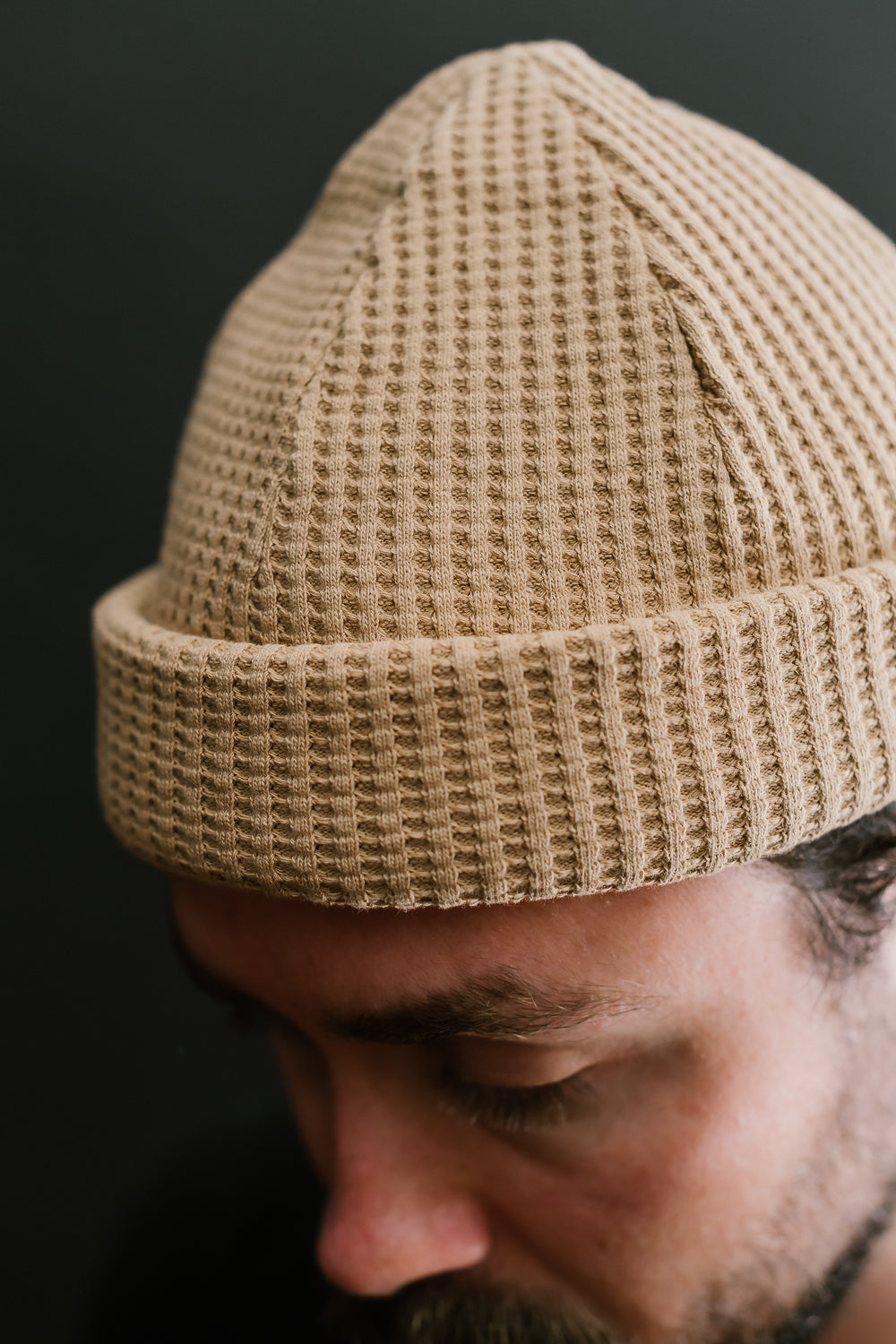 Waffle Knit Cap - 256 Biscuit
