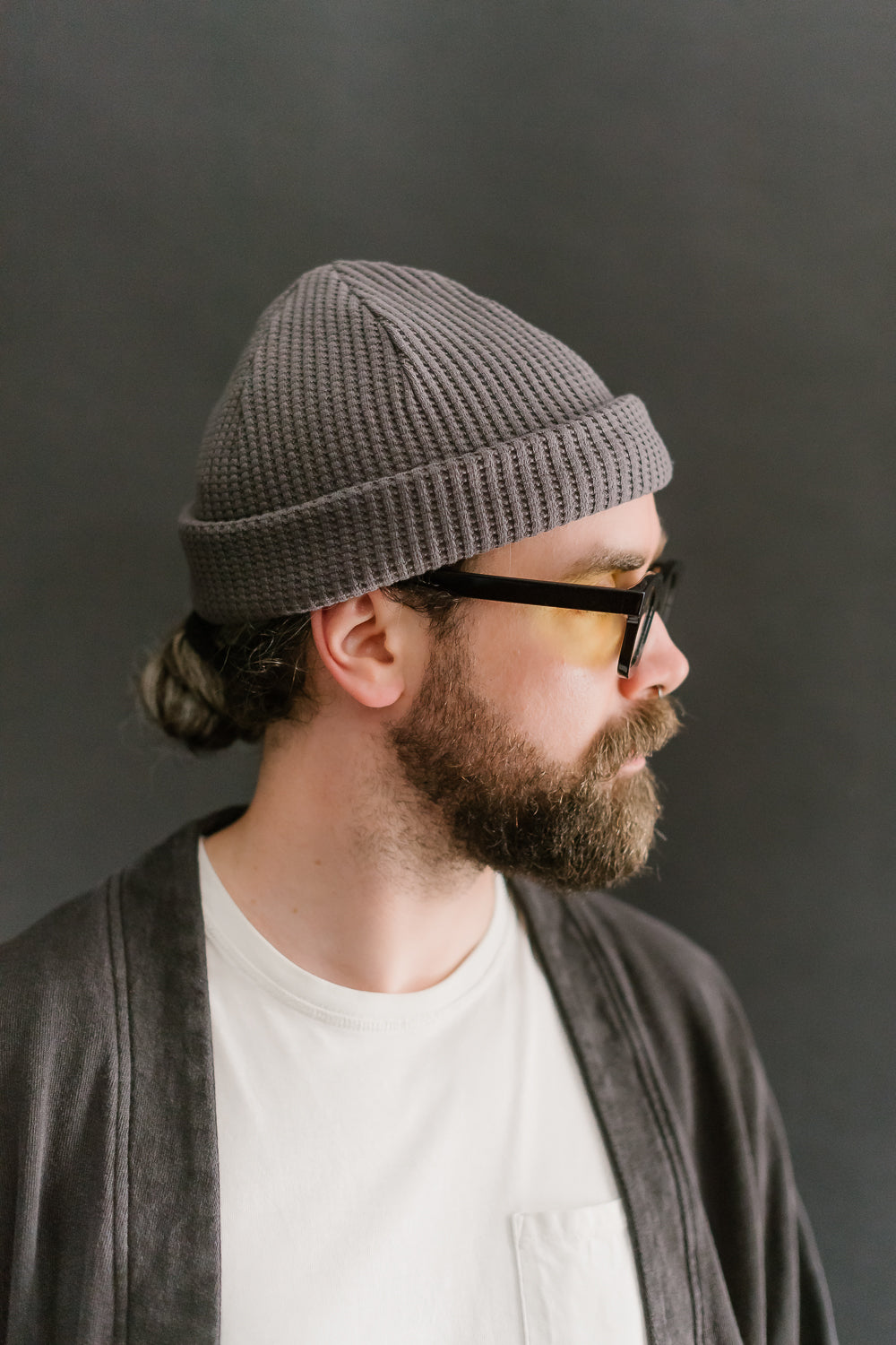 Waffle Knit Cap - 333 Falcon Gray