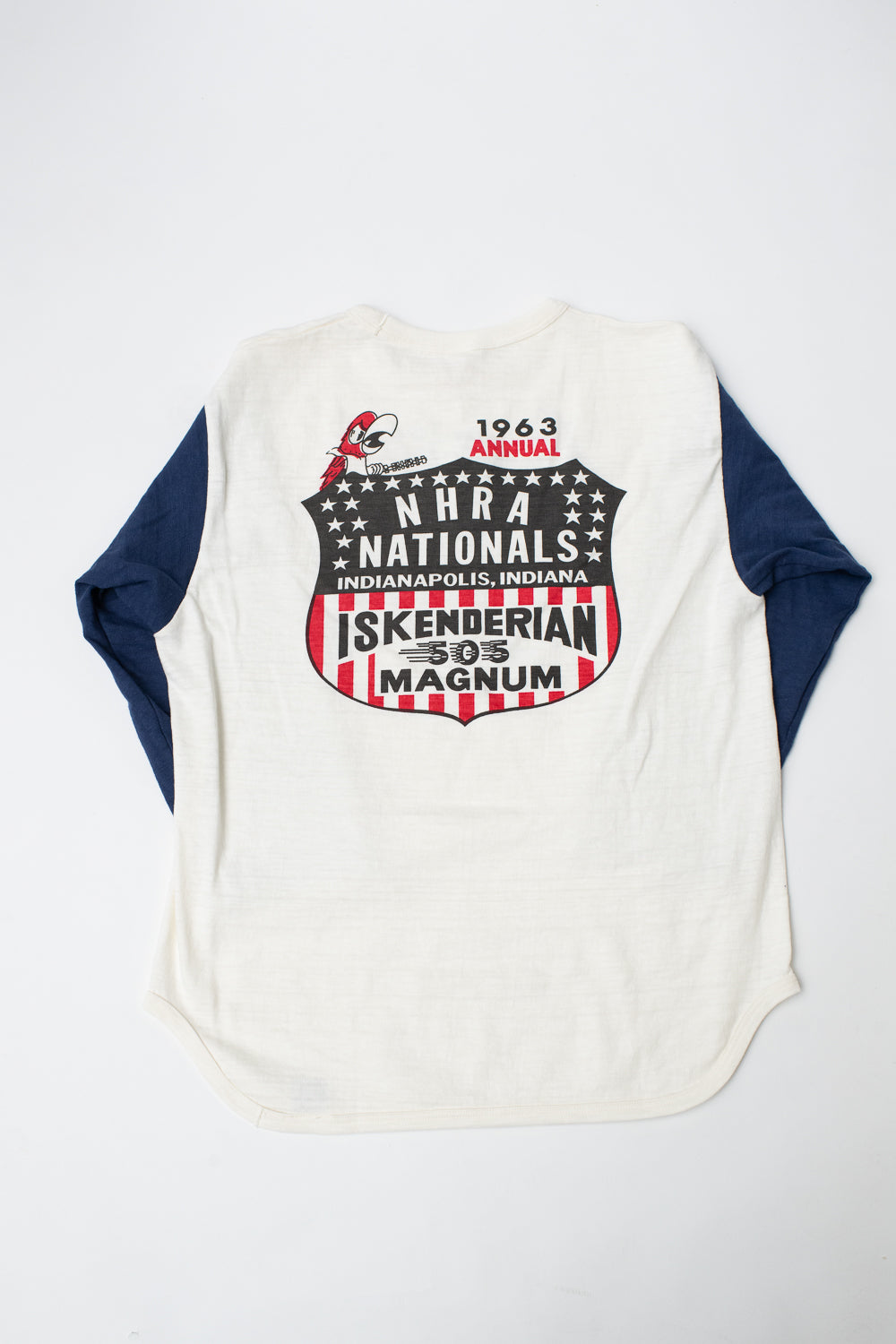 Lot 4800 - 3/4 Baseball Tee NHRA - Cream, Navy | James Dant