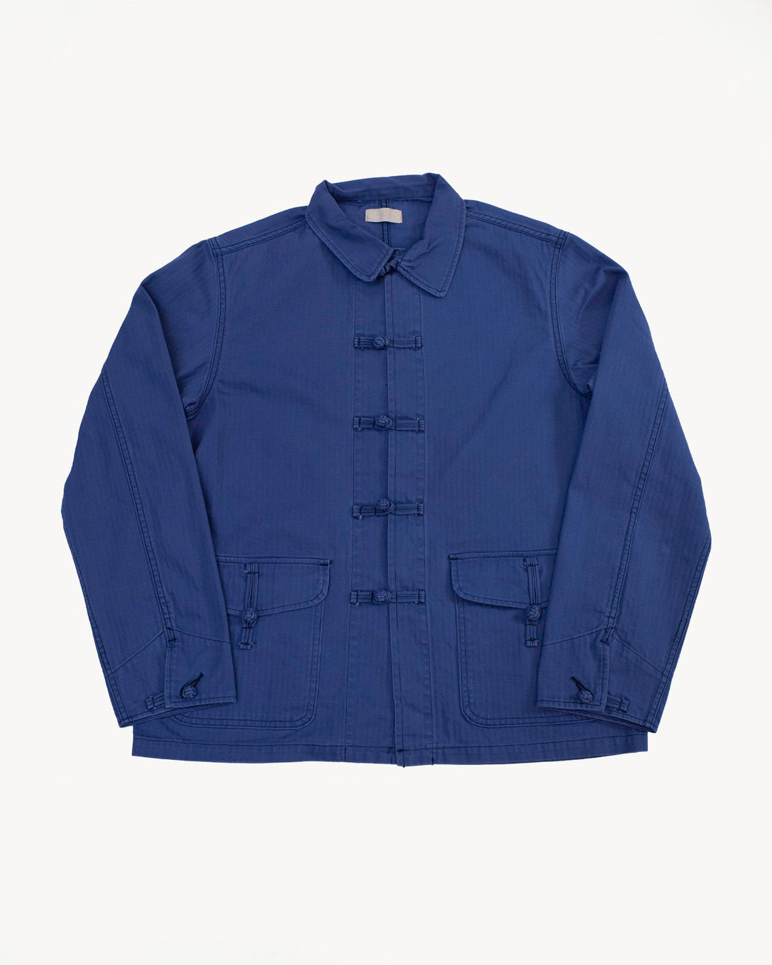 MSP-4019 - Chambray Kung Fu Jacket - Blue | James Dant