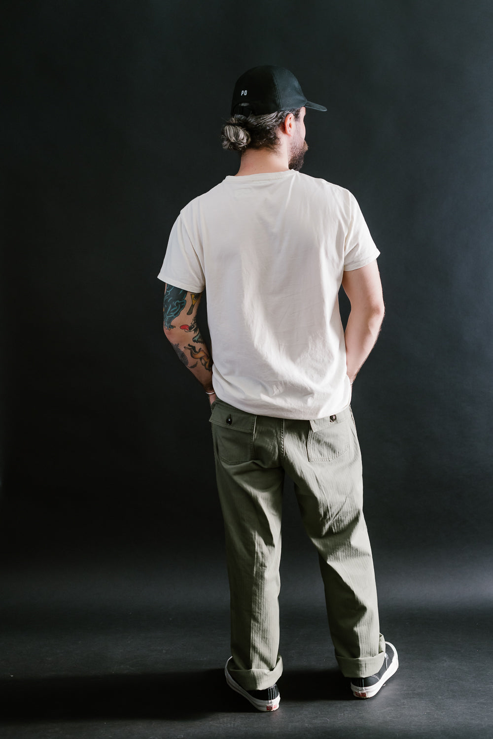 MSP-1014 - Tsugihagi Baker Pants - Army Green | James Dant