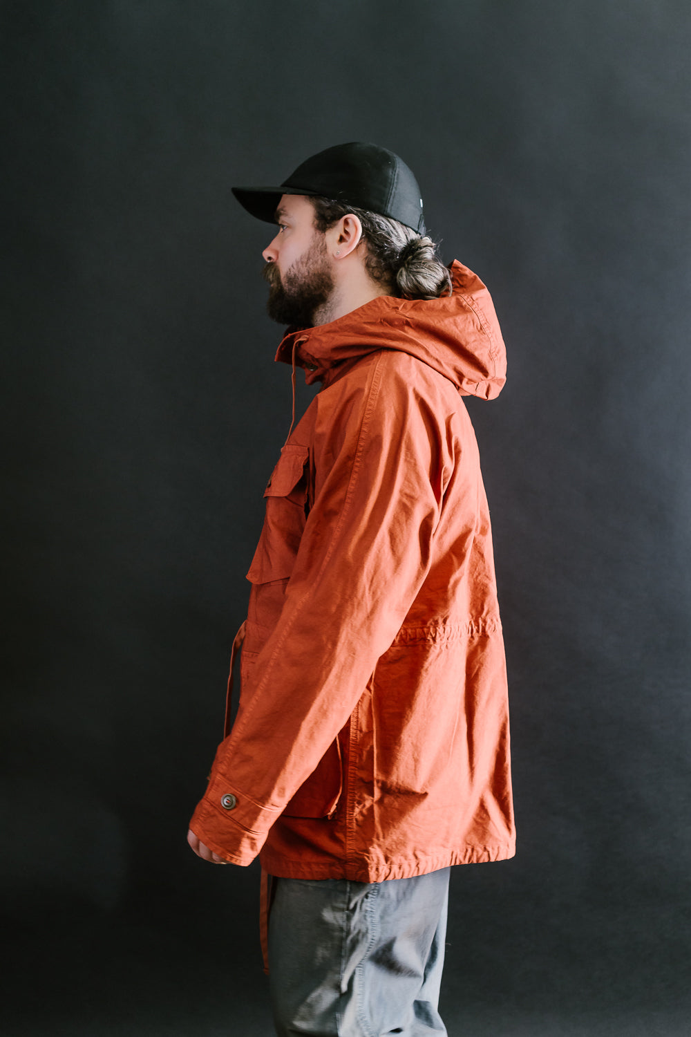 MSP-4023 - Twill Anorak Pullover - Orange | James Dant