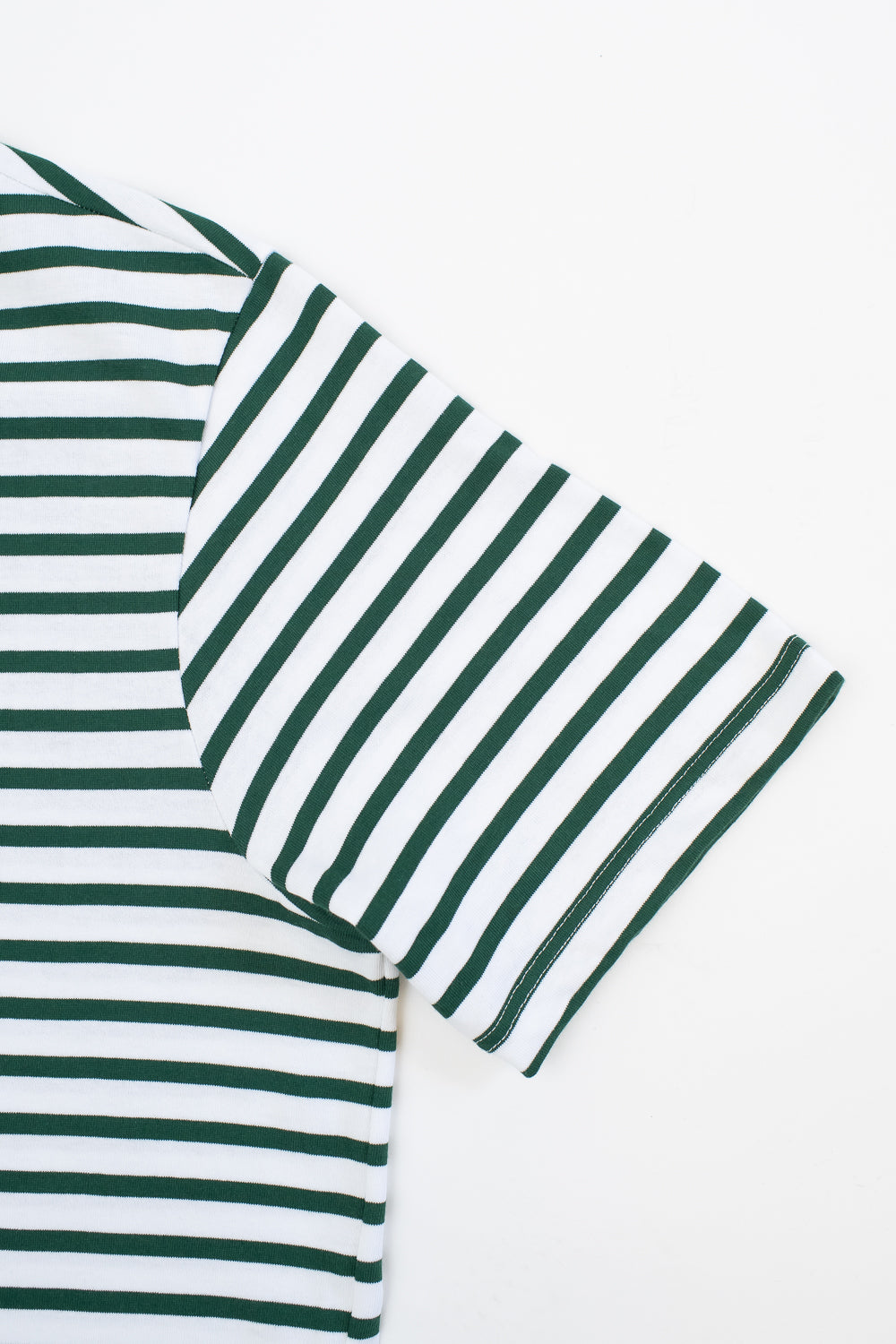 2M14.41201 - 7.9oz Circular Knit Relaxed Fit Stripe T-Shirt - Green, White