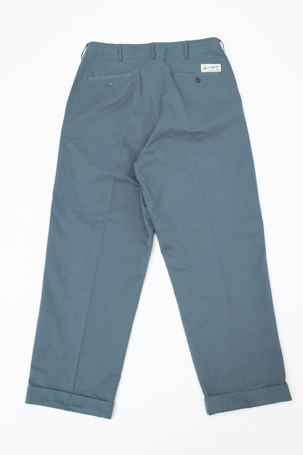 CHINO01.605 - 9.2oz Organic Cotton Twill Chino Relaxed Fit - Slate Blue