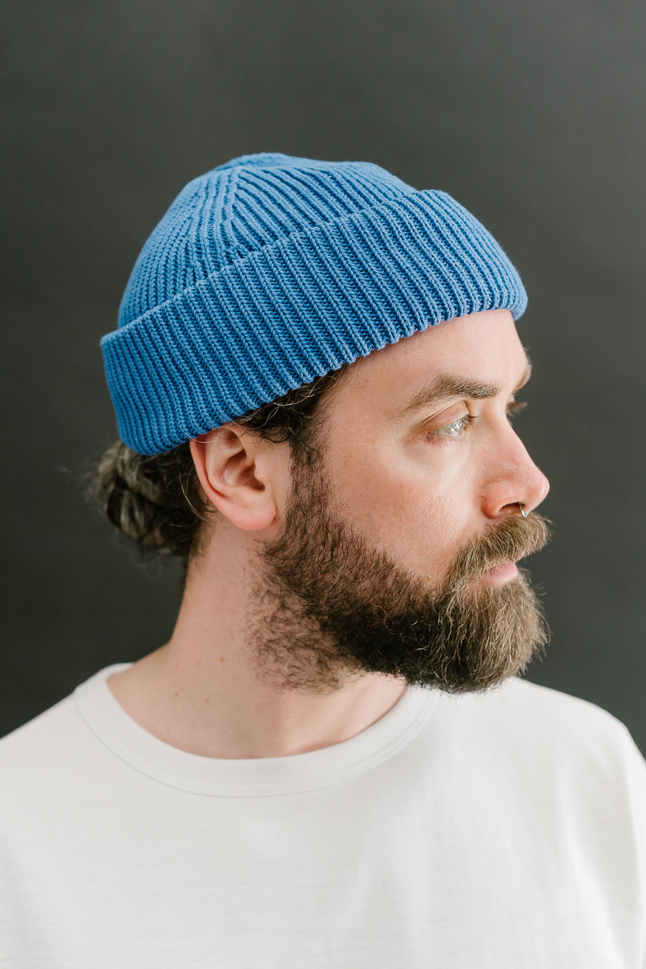 KBN01.660 - Organic Cotton Beanie - Washed Blue