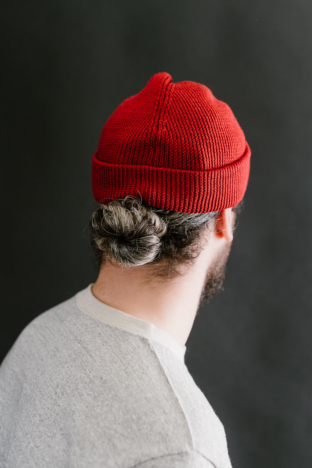 MWBN05.308 - Ribbed Structure Watch Cap Merino Wool - Chilli