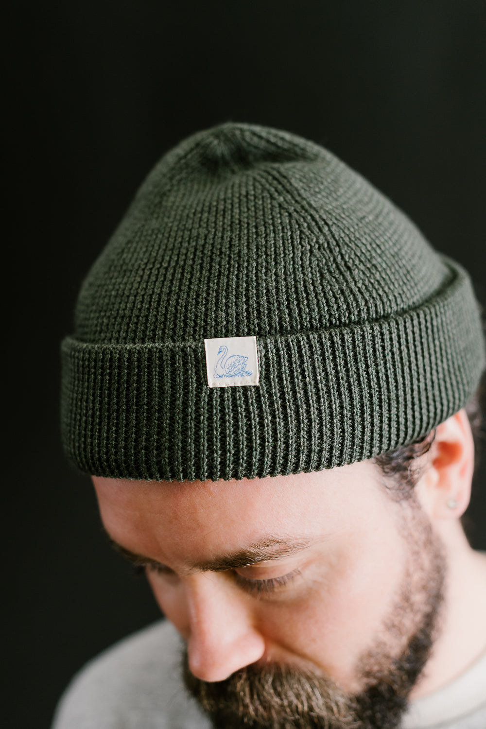 MWBN05.40 - Ribbed Structure Watch Cap Merino Wool - Army