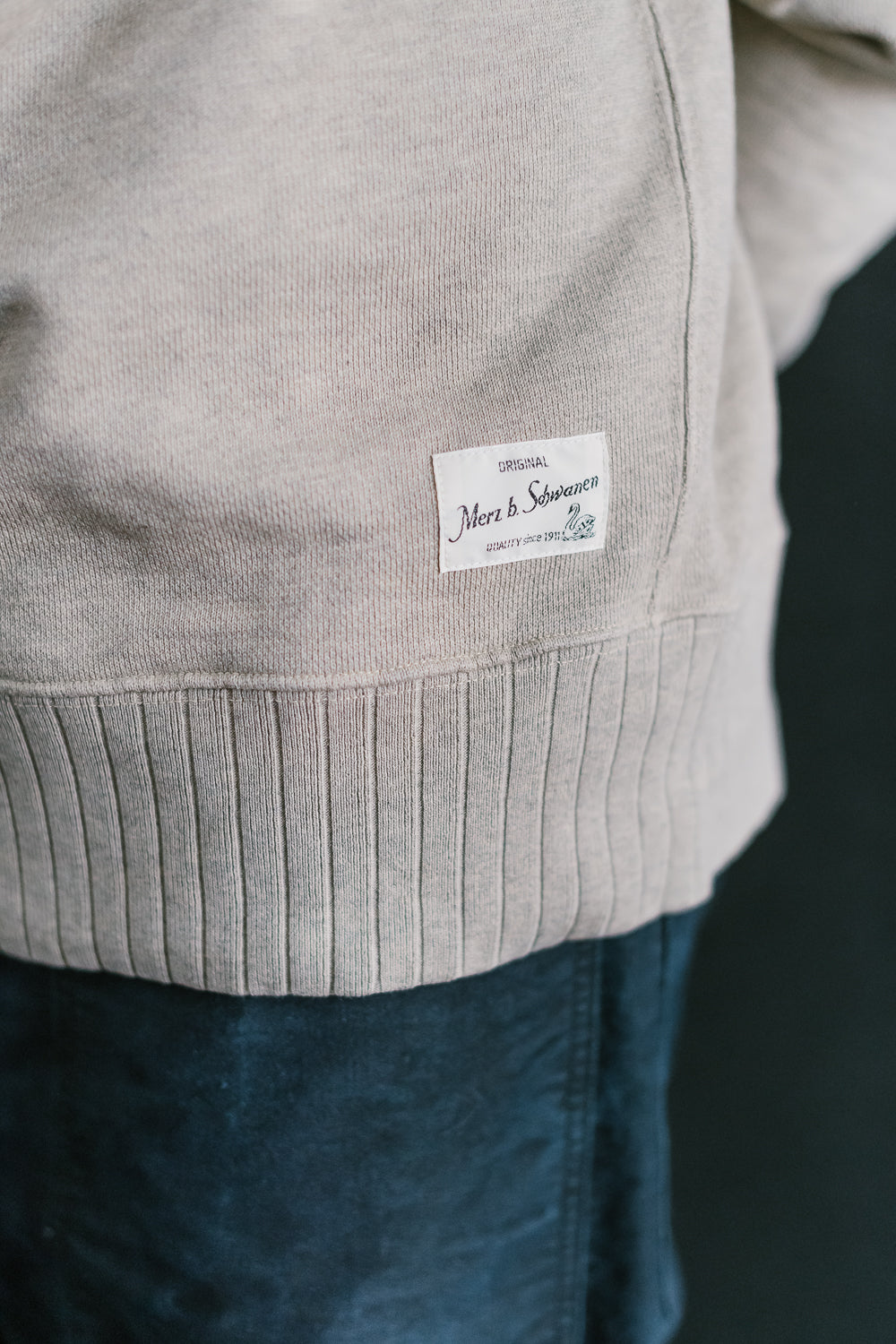 RFC01.80V - 19oz Vintaged Sweatshirt Relaxed Fit - Grey Melange