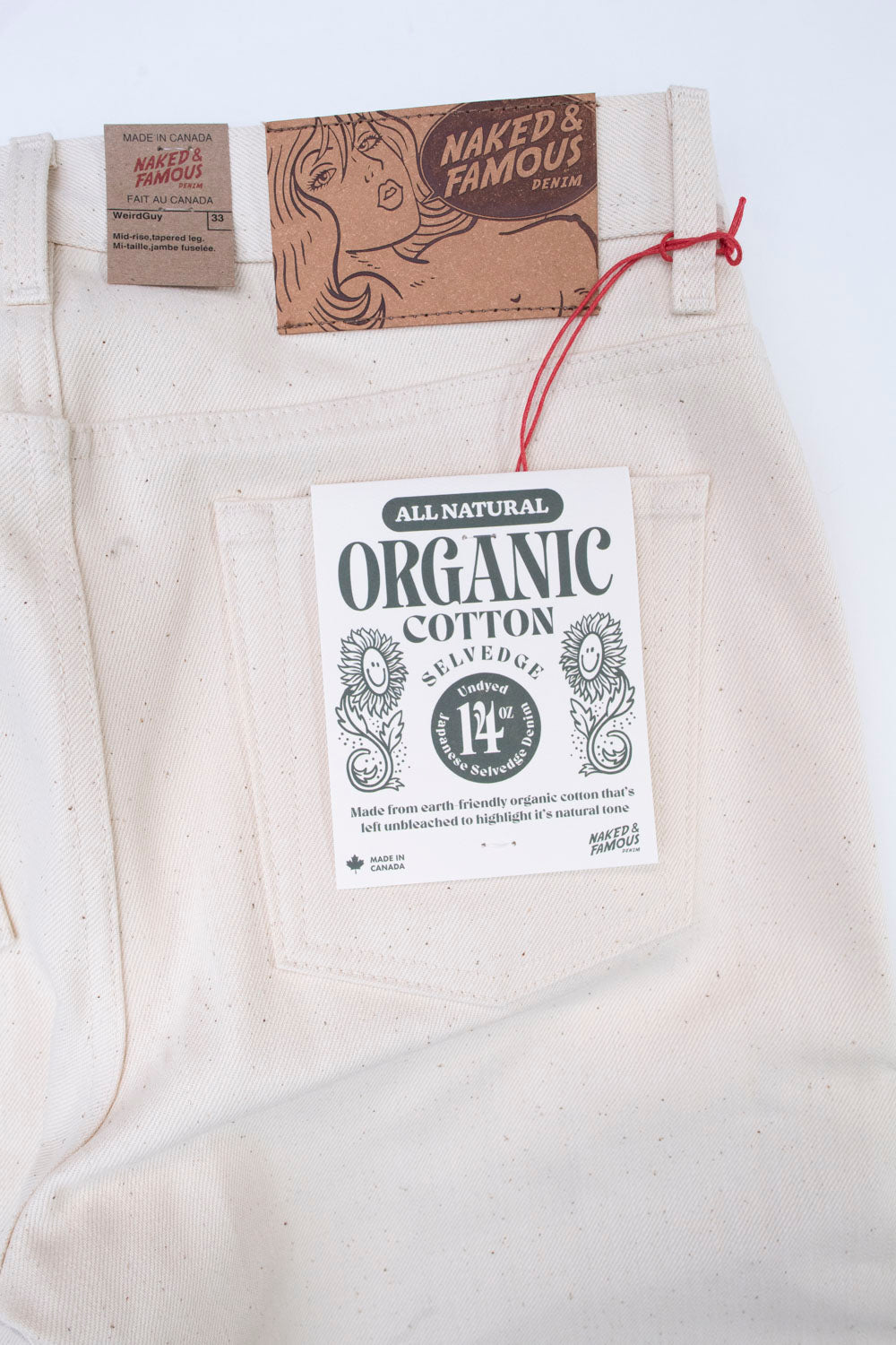 14oz - All Natural Organic Cotton Selvedge - Weird Guy
