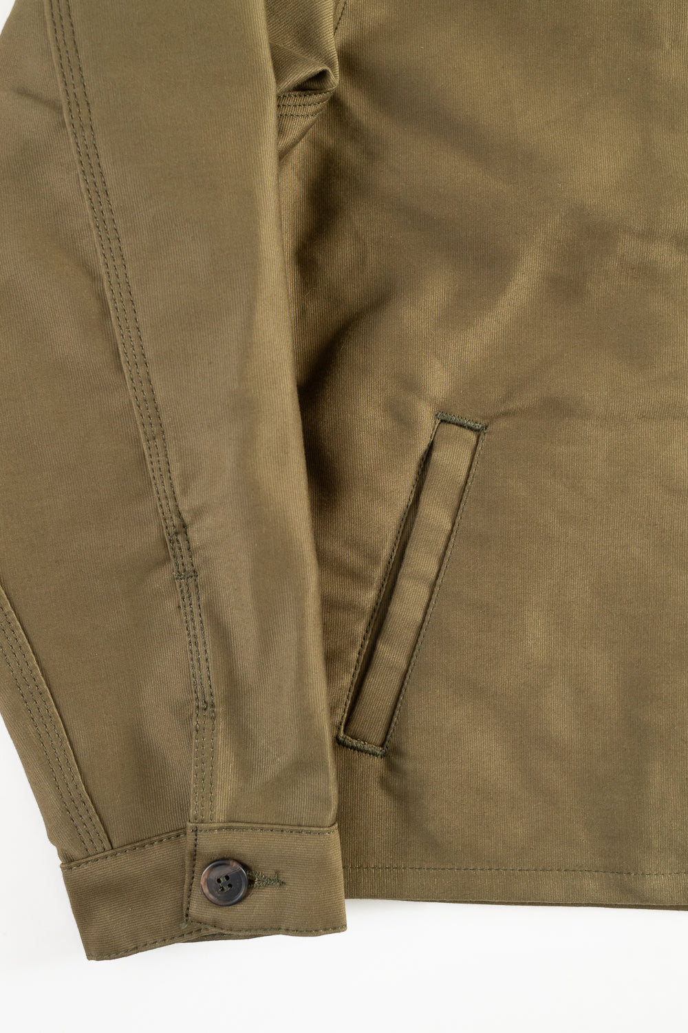 Brushed Jungle Cloth Zip Jacket - Army