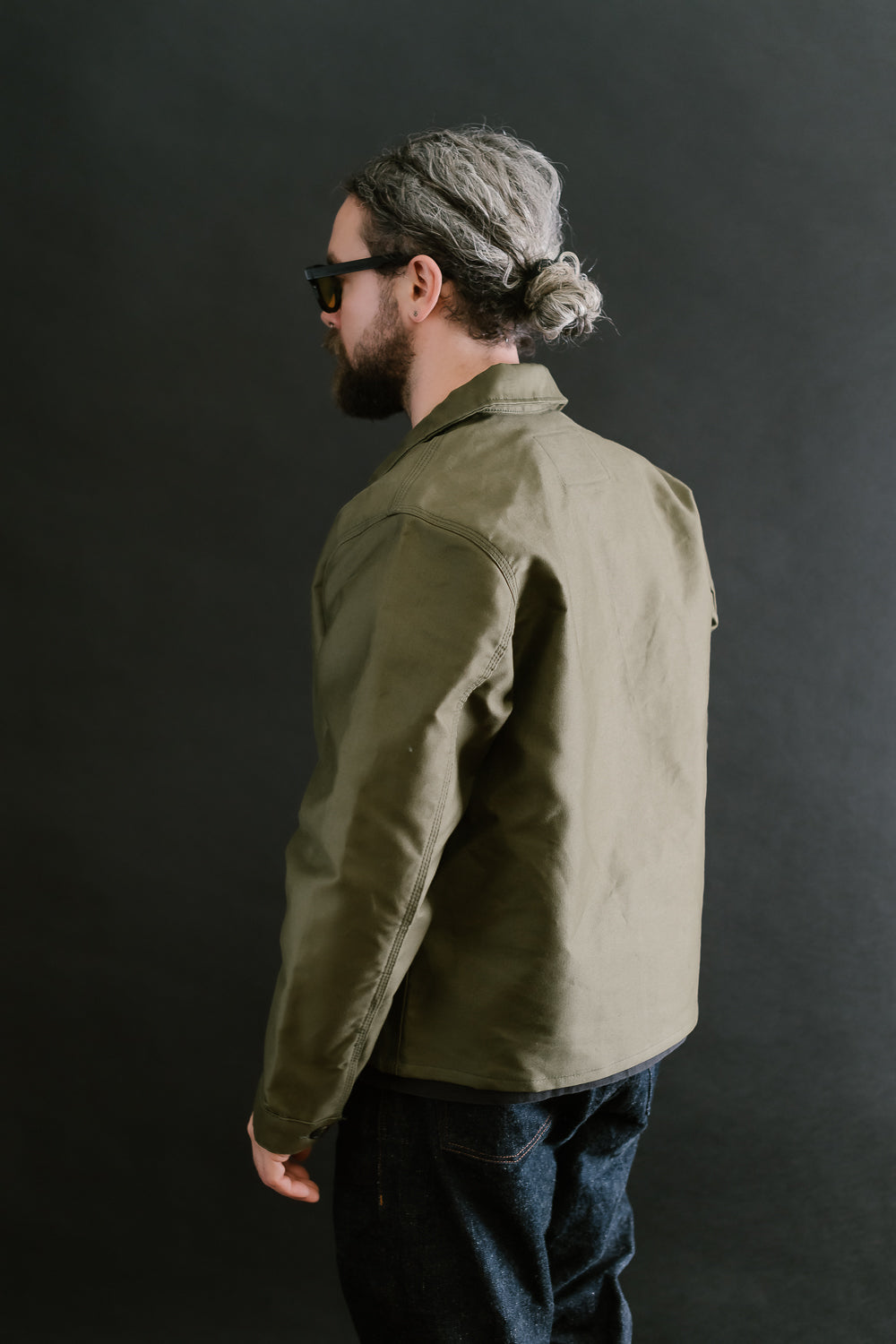 Brushed Jungle Cloth Zip Jacket - Army