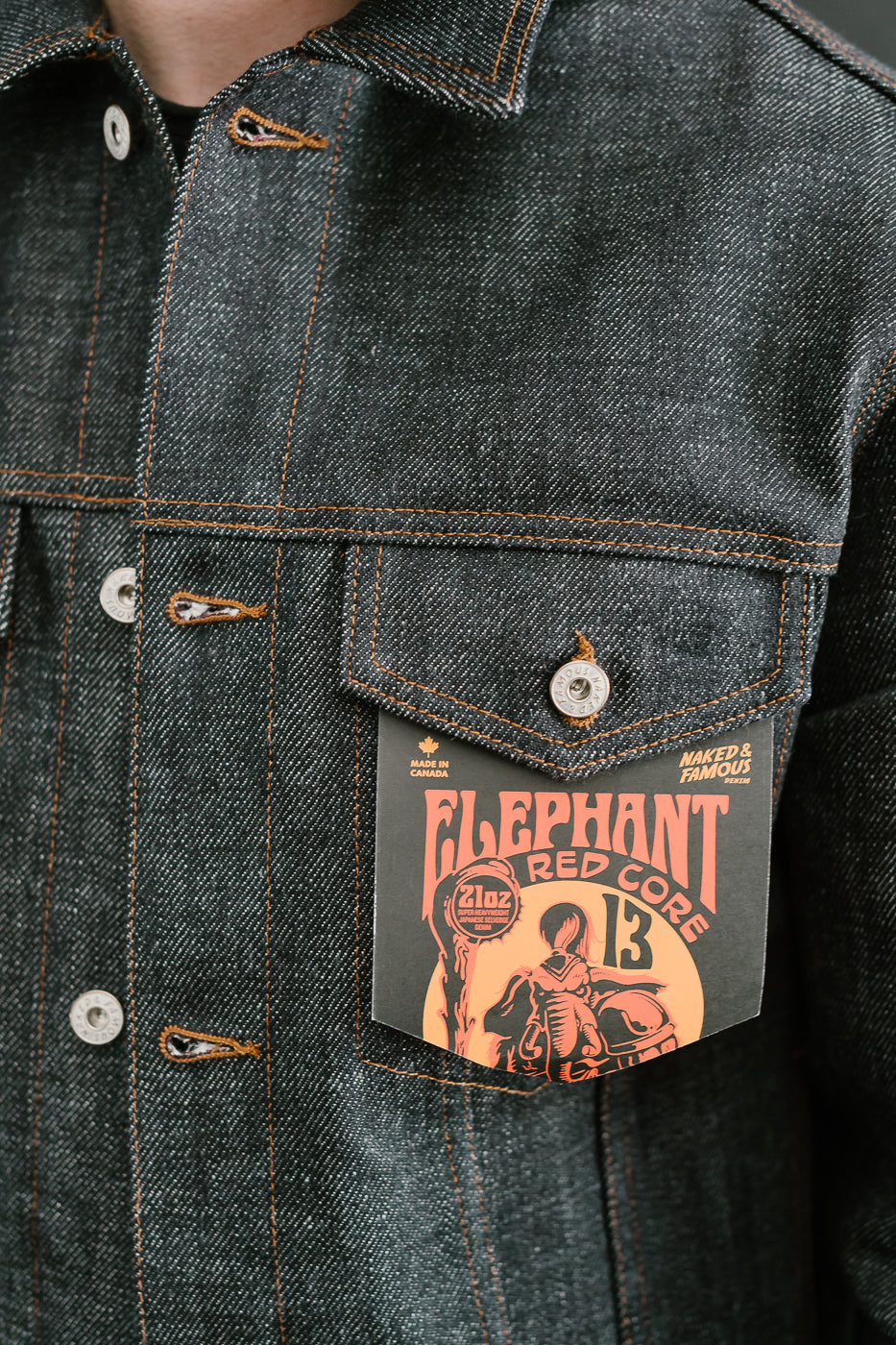 21oz - Elephant 13 Red Core - Denim Jacket