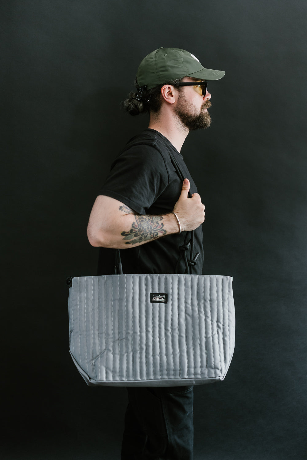 OGL-ORI-MILLIE-CARALL-SIL - OGL Originale Tech Material Millie Carry-All Tote Bag - Silver