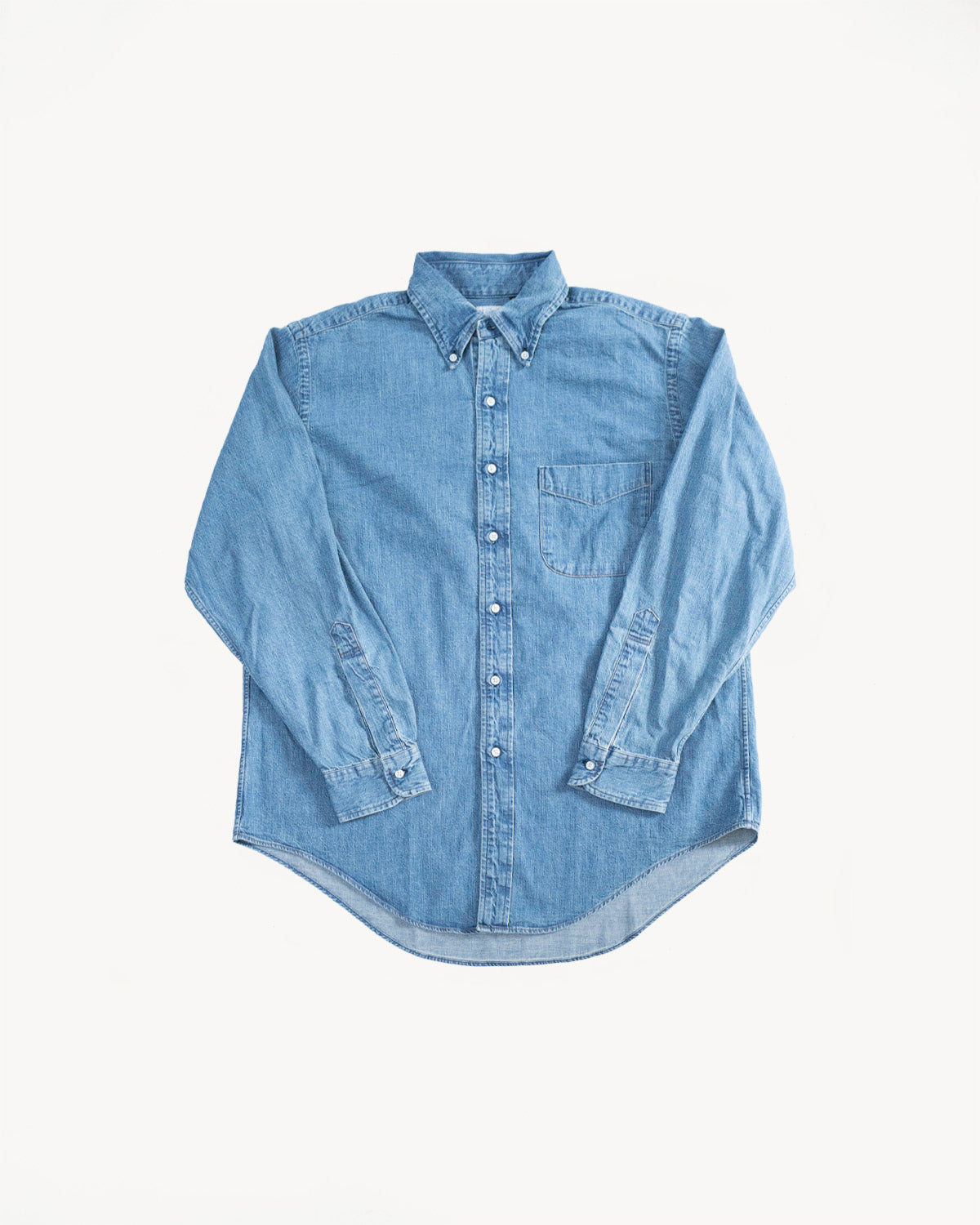 01-8112-95 - Button Down Denim Shirt - Used Wash | James Dant