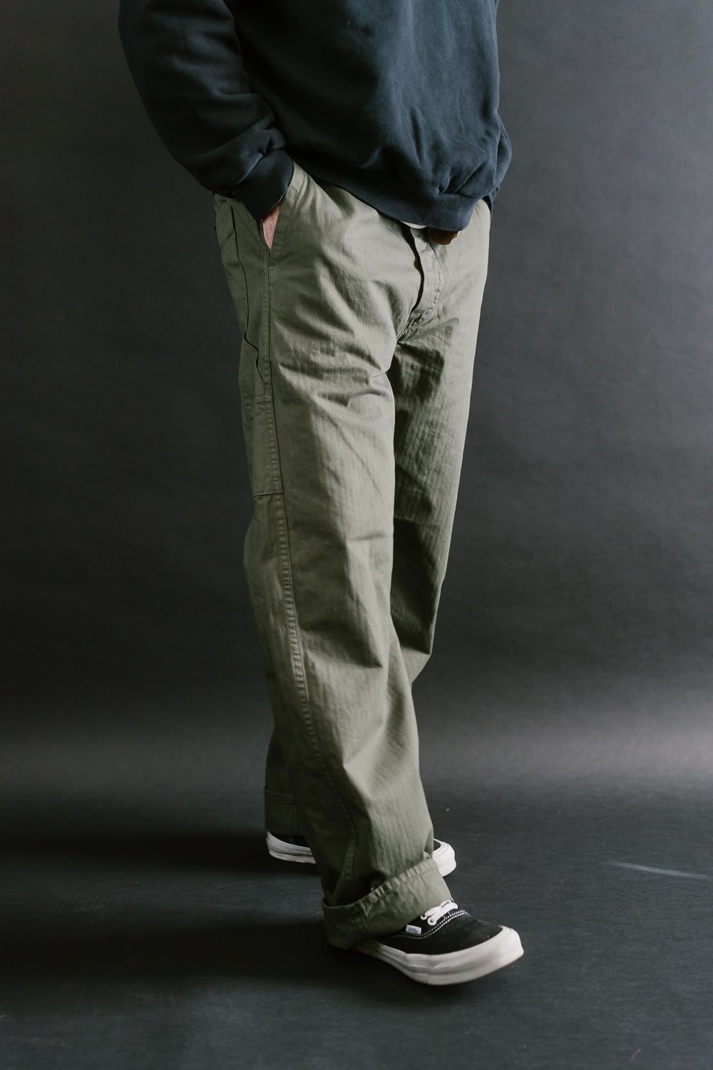 03-5011-76 - Wide French Work Pant - Army Green