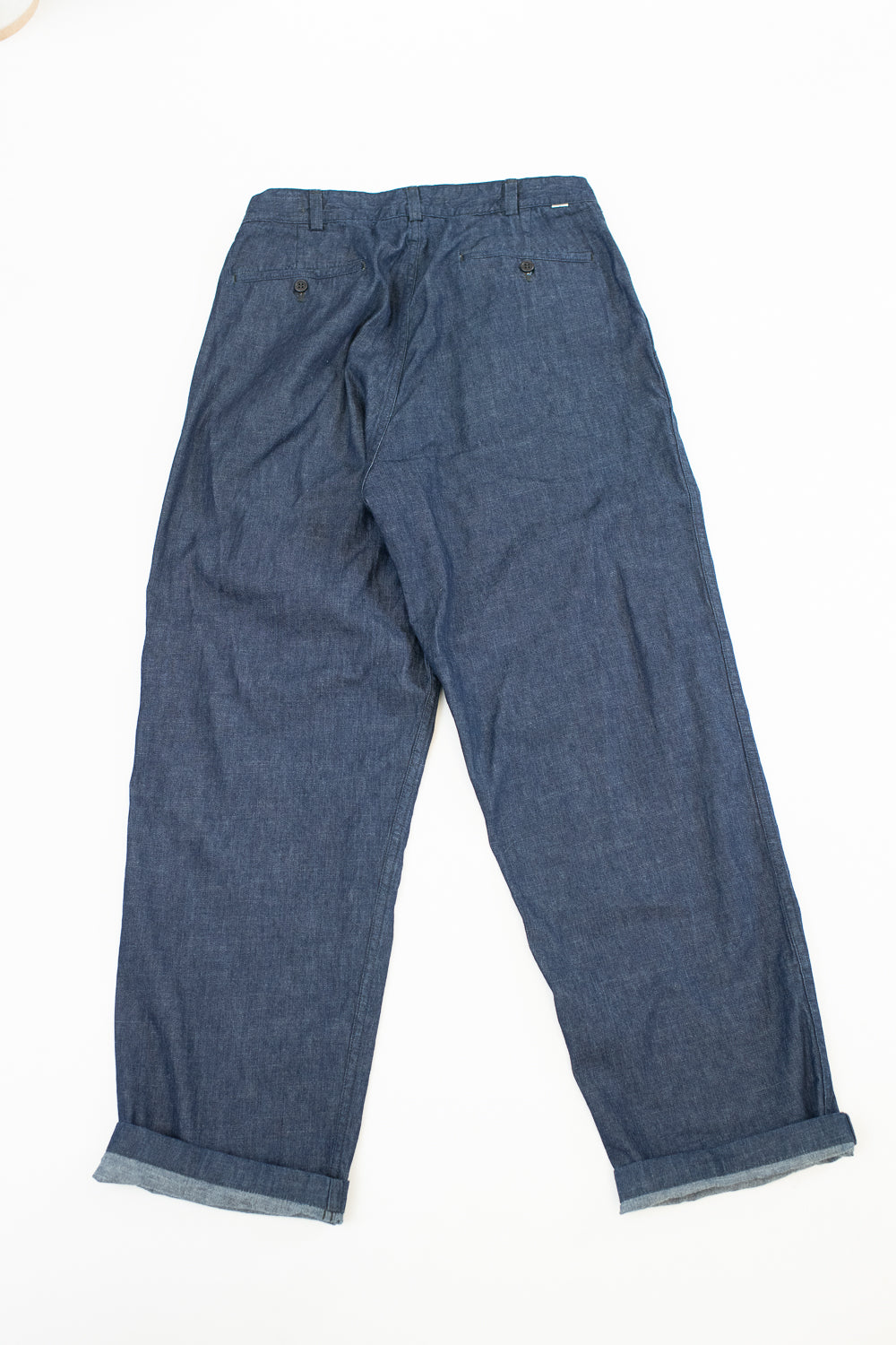 03-5021-81 - Two Tuck Denim Wide Trousers - One Wash