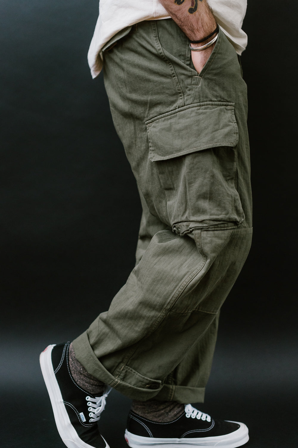 03-5247-76 - M-47 French Army Cargo Pants - Army Green | James Dant