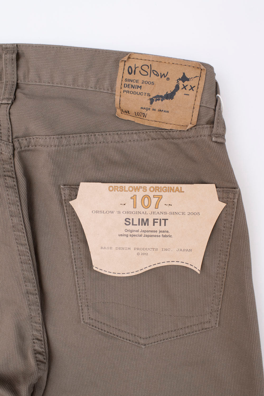 01-0107W-107 - Ivy Fit Pique Denim - Dusty Olive | James Dant