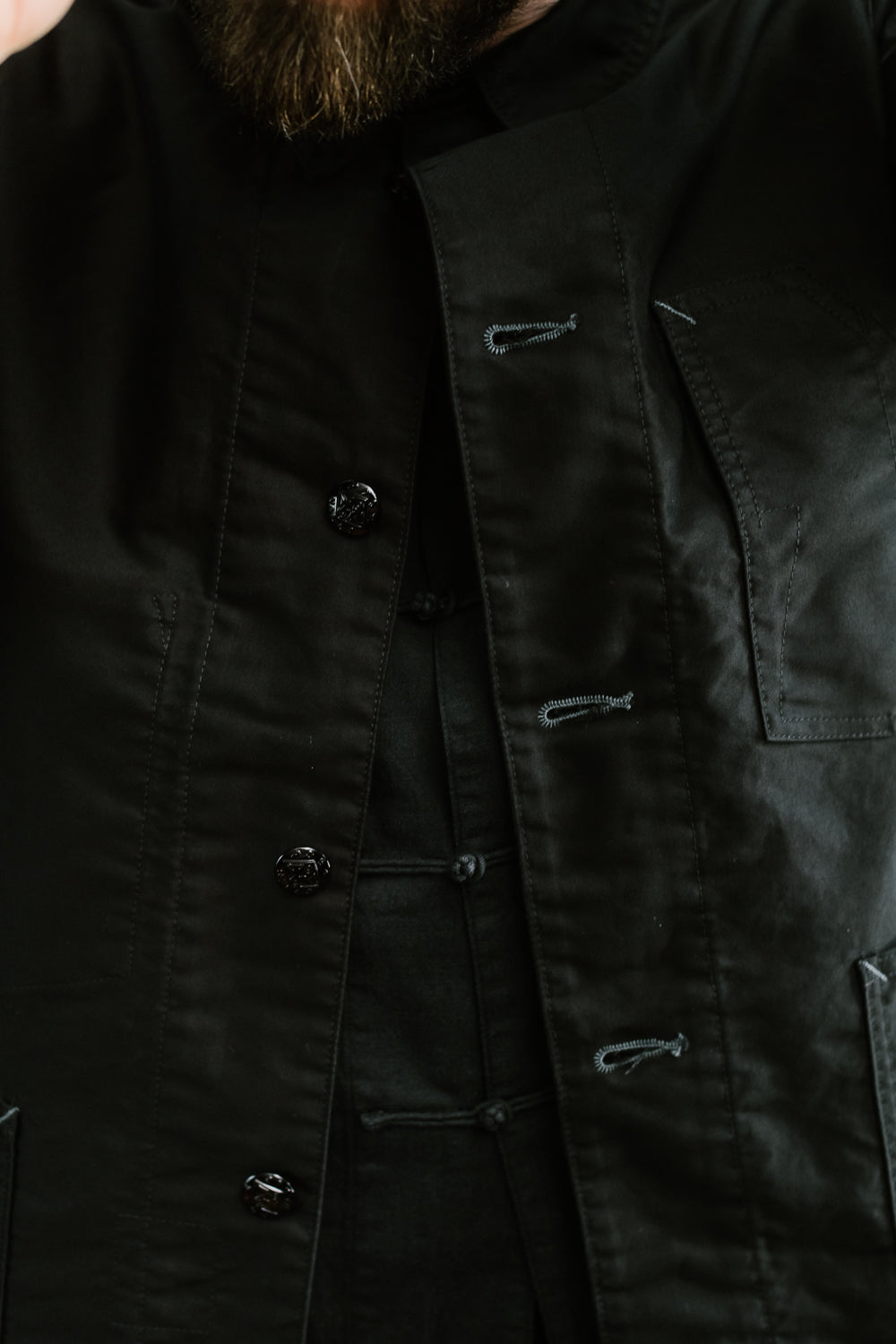 1101-MB - No. 1 Jacket Vintage Moleskin - Black