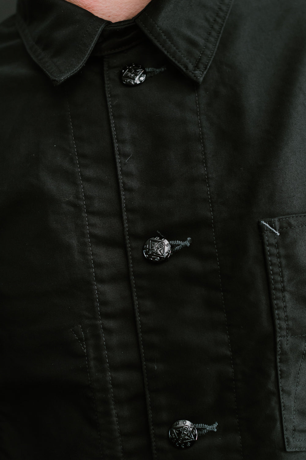 1101-MB - No. 1 Jacket Vintage Moleskin - Black