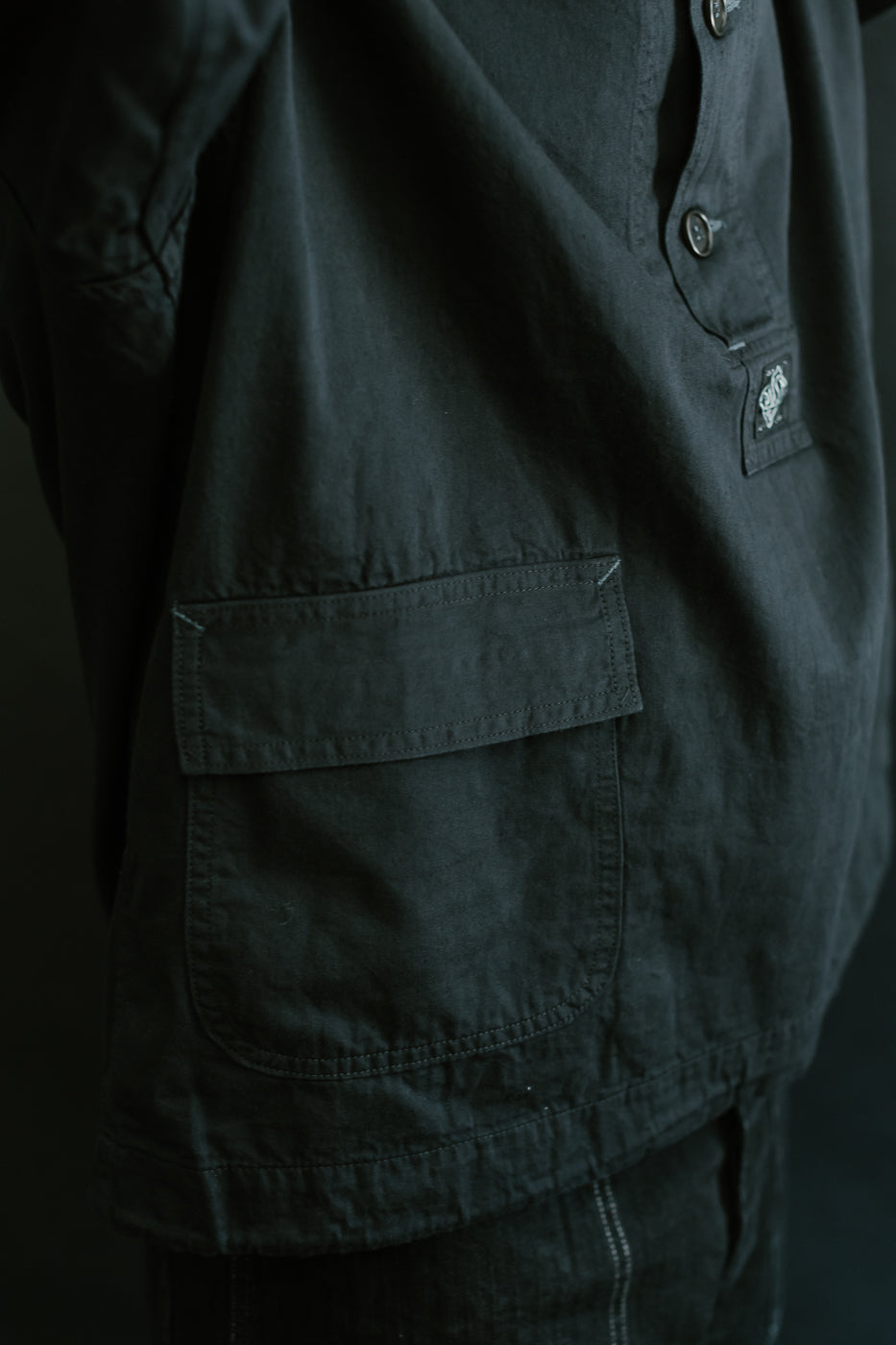 1105-VTC - NAVY Parka Vintage Twill - Charcoal