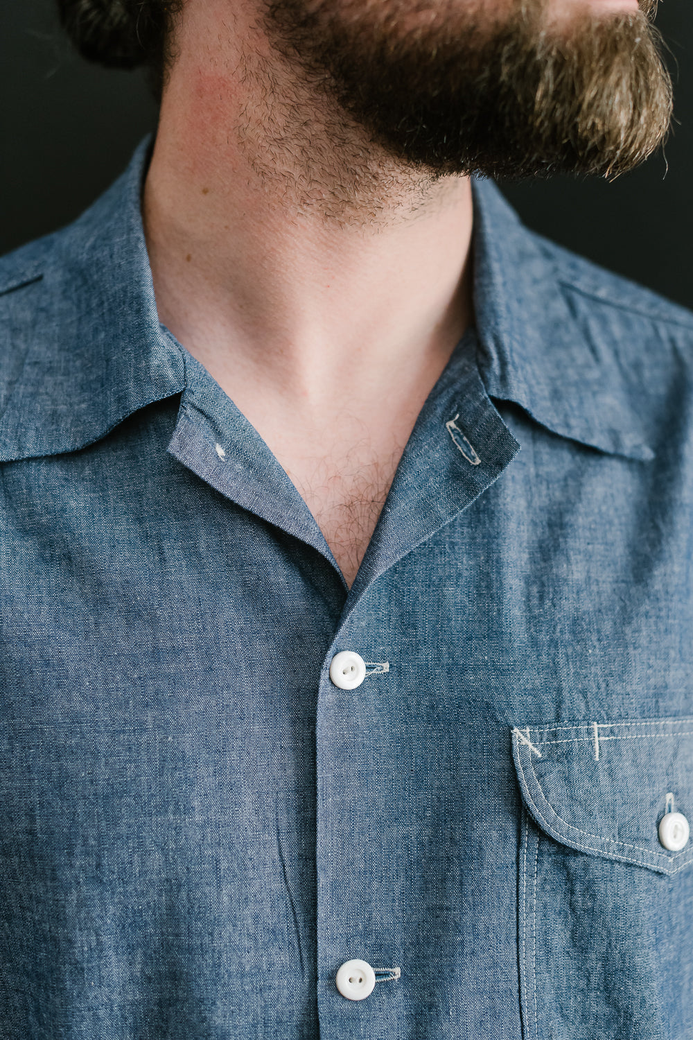 1207B-CC - New Basic S/S Shirt Classic Chambray - Indigo