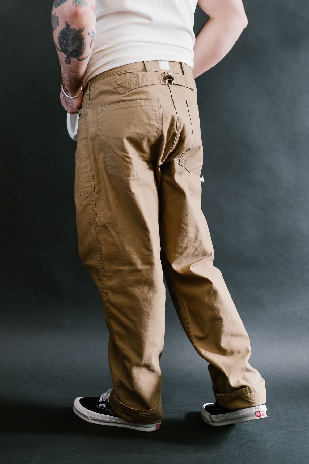 1301-VMK - Army Pants Vintage Sateen - DK Khaki
