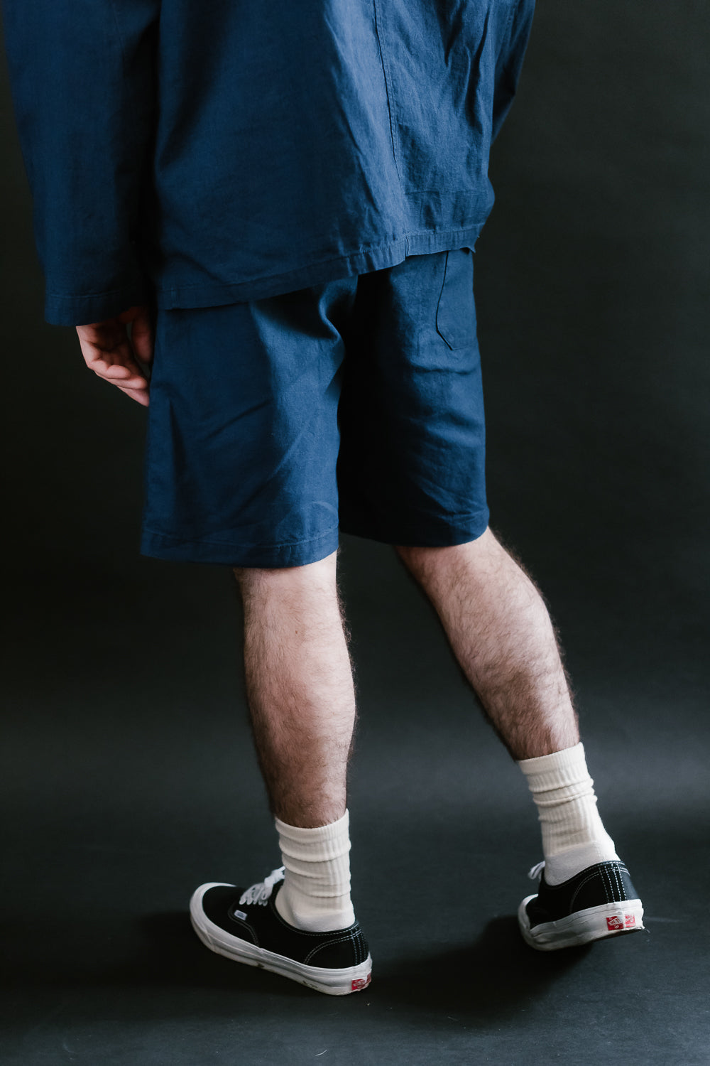 3318S-CLS - EZ Linen-Cotton Travail Shorts - Indigo