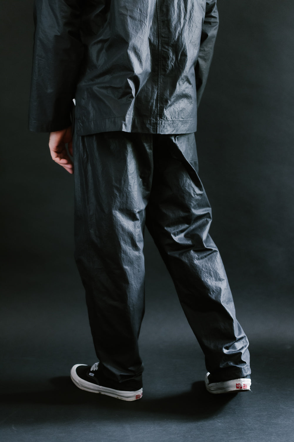 3319-WTB - EZ Chinois De Luxe Waxy Taffeta Pants - Black