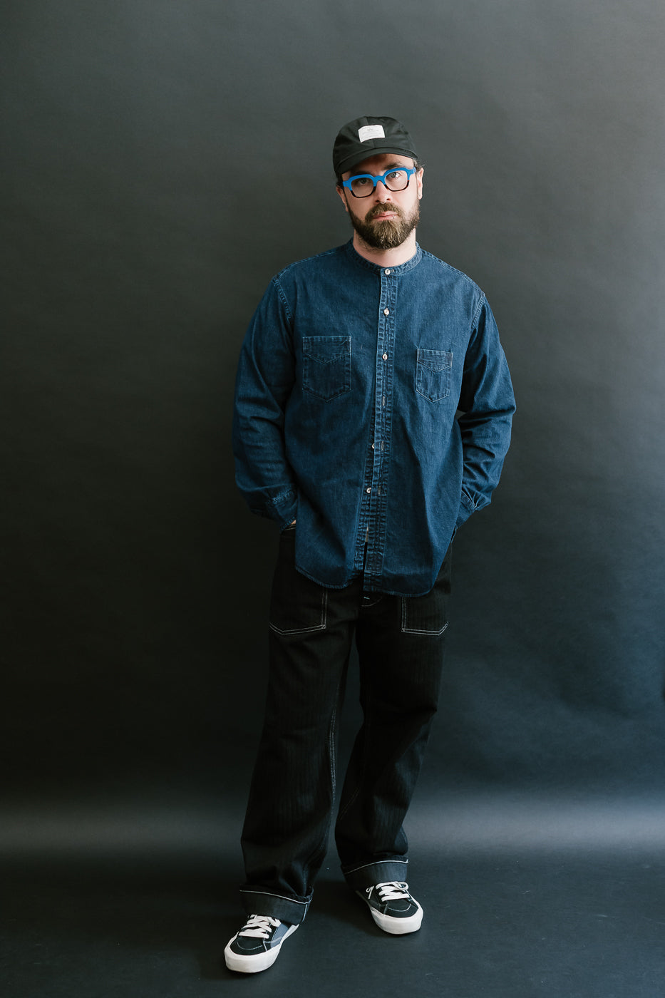 3220B-8DW - Neutra 5 Band Chambray - Deep Indigo