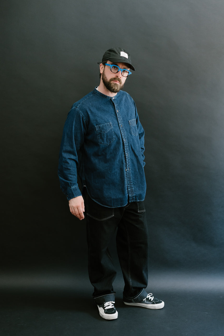 3220B-8DW - Neutra 5 Band Chambray - Deep Indigo