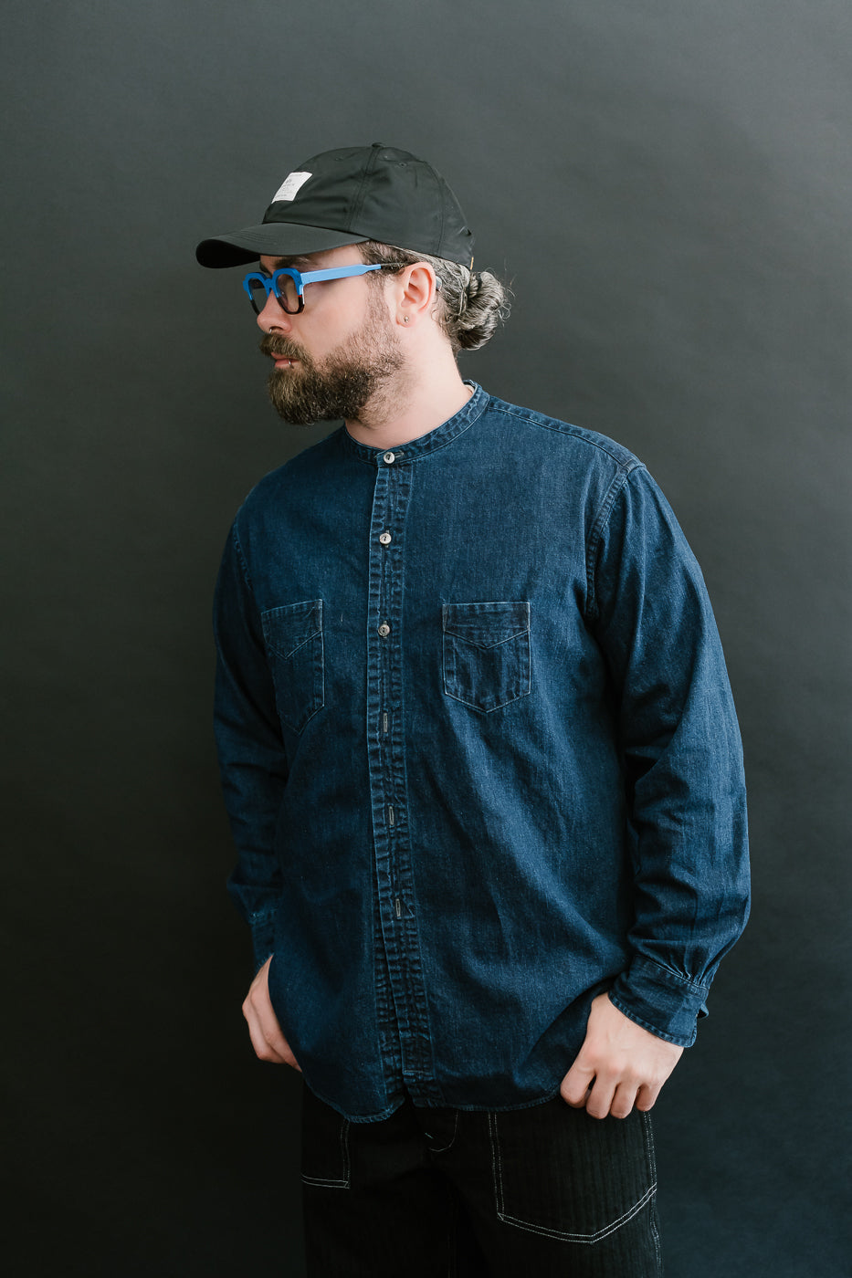 3220B-8DW - Neutra 5 Band Chambray - Deep Indigo