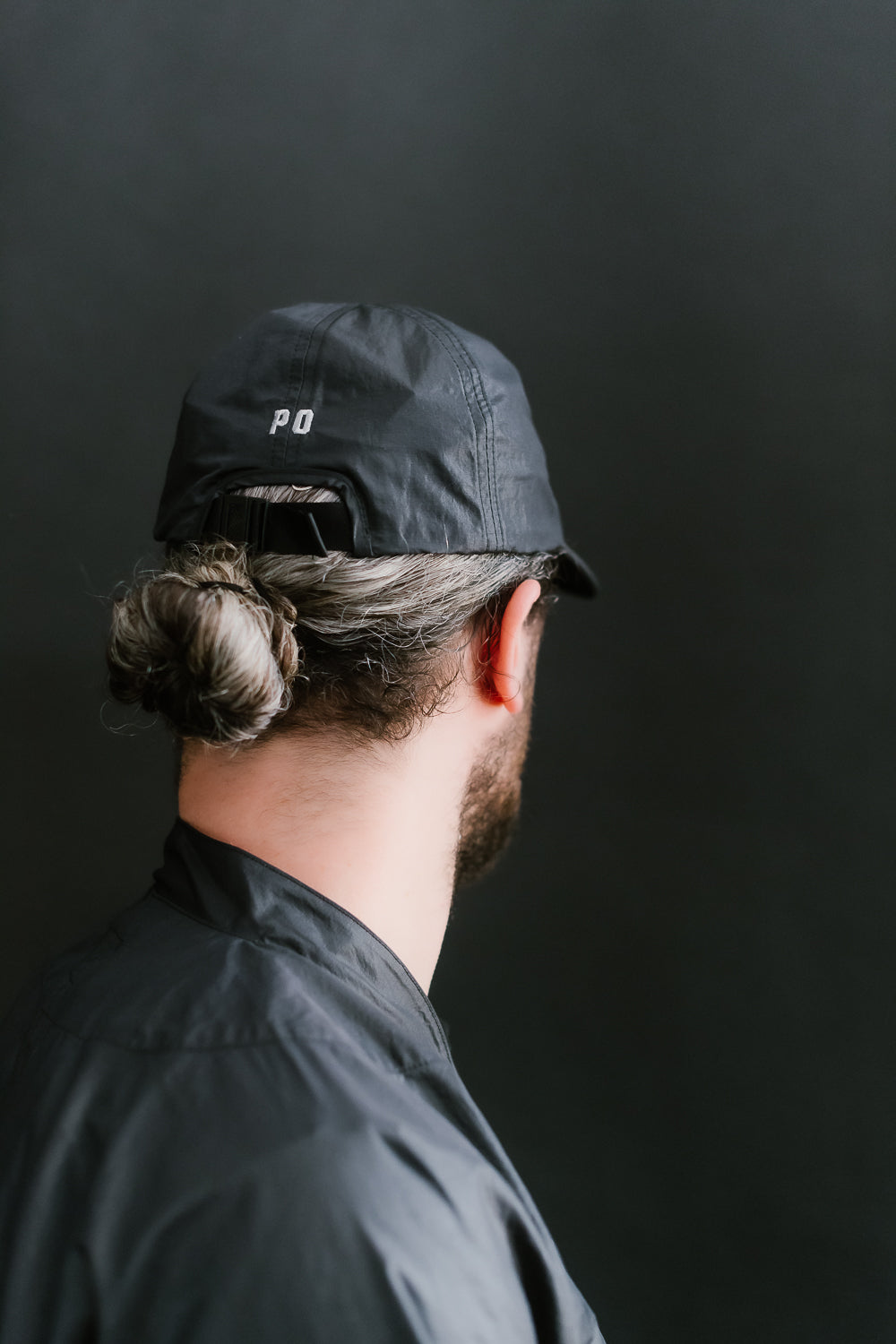 3903-WTB - Post Ball Cap Waxy Taffeta - Black