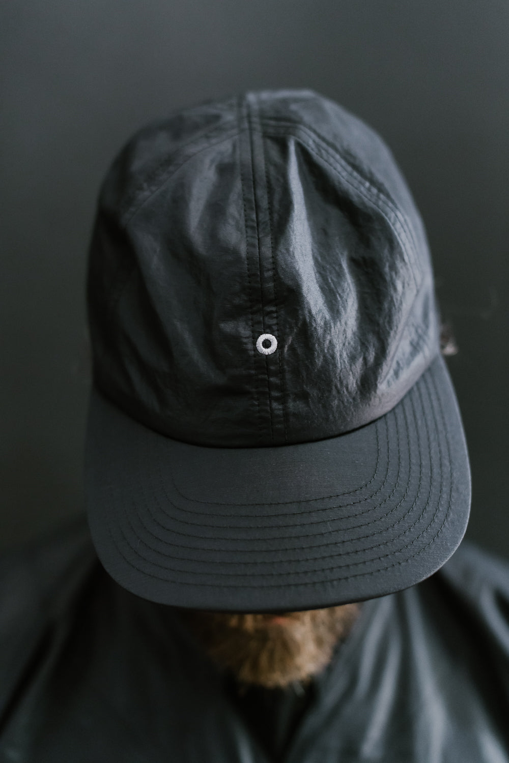 3903-WTB - Post Ball Cap Waxy Taffeta - Black