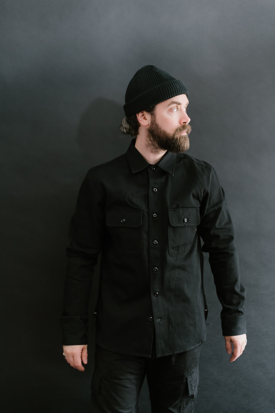 11oz Field Shirt - Stealth Canvas Selvedge