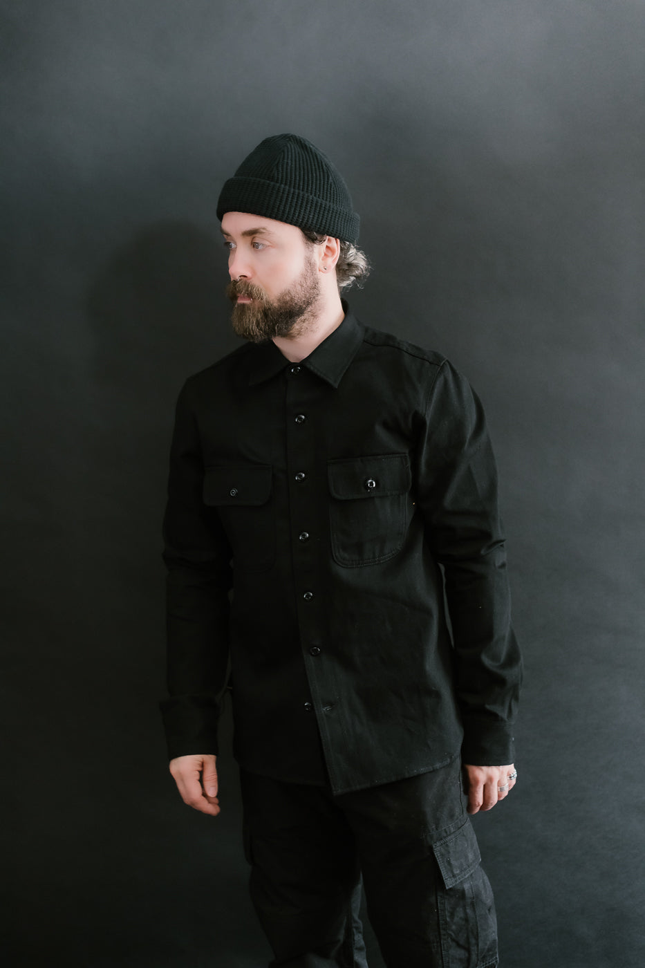 11oz Field Shirt - Stealth Canvas Selvedge