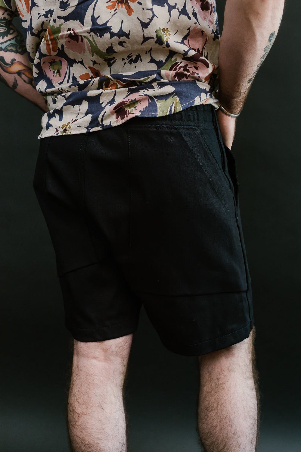 Momotaro Jeans Jacquard Easy Shorts - Indigo