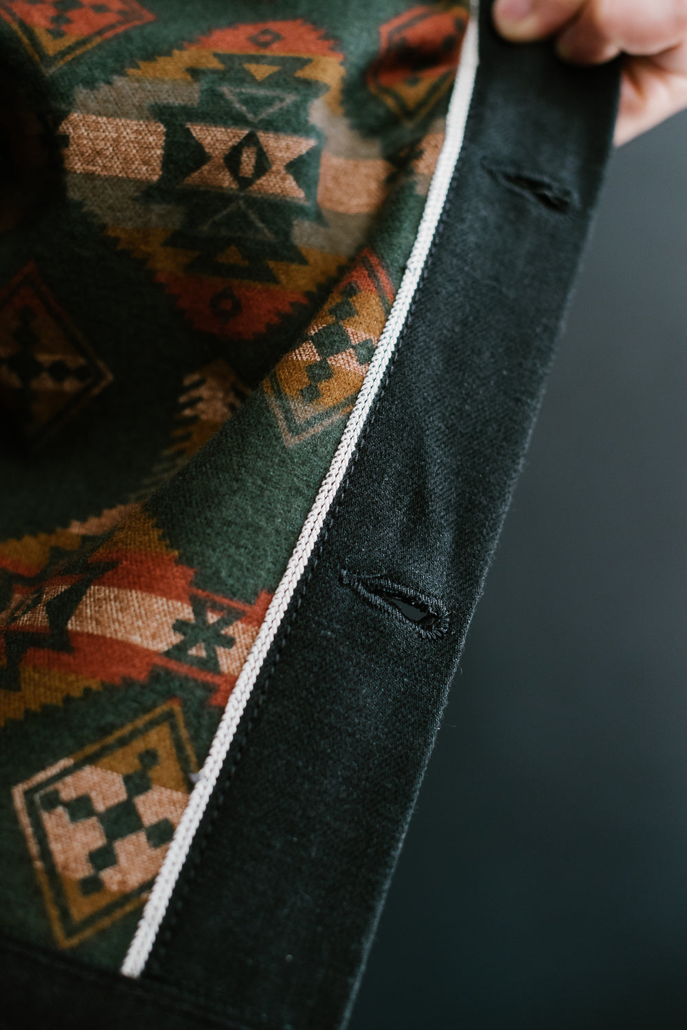 15oz Proprietary Selvedge Lined Cruiser Jacket - Stealth | James Dant