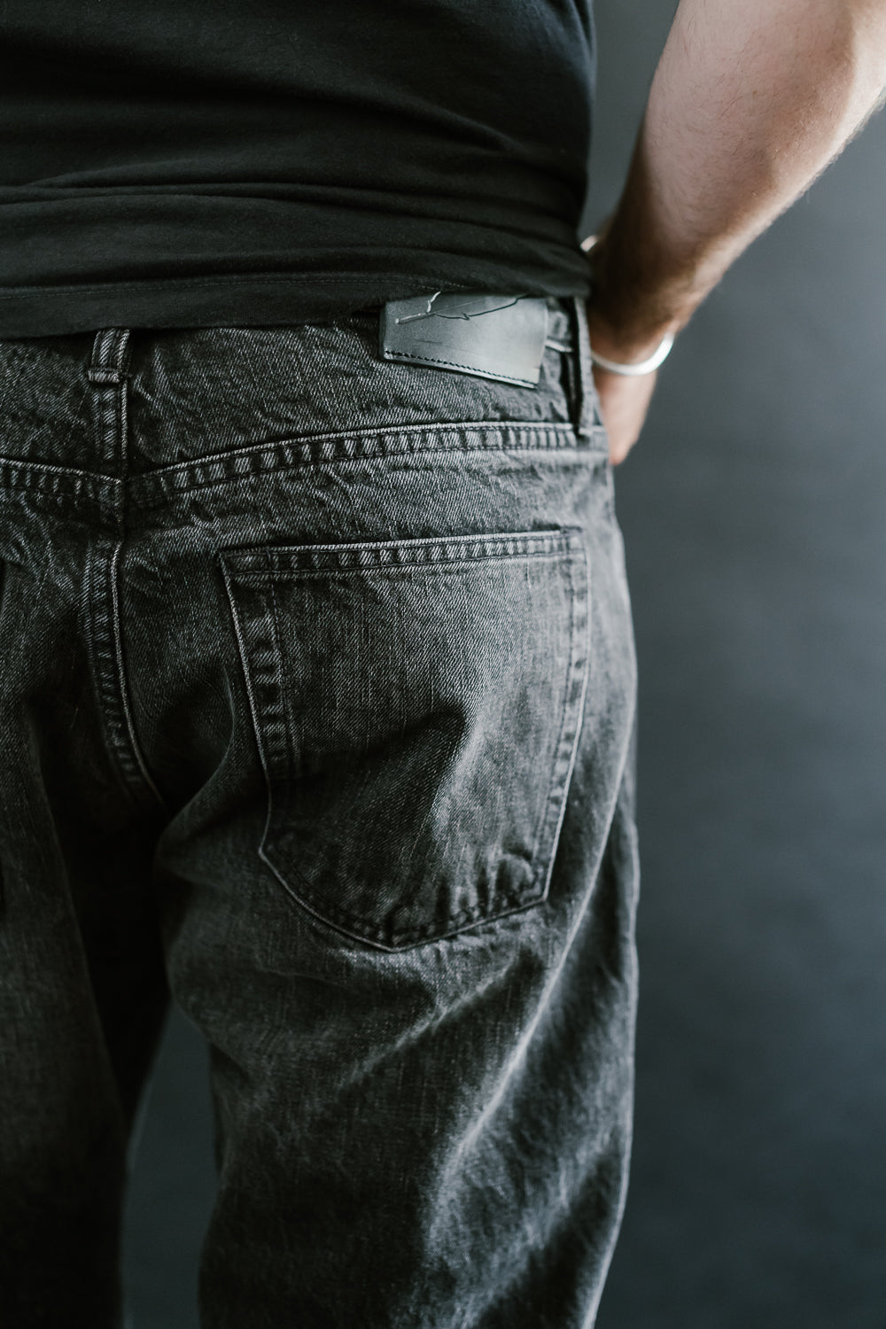 15oz - Washed Selvedge Strider Pant - Light Stealth