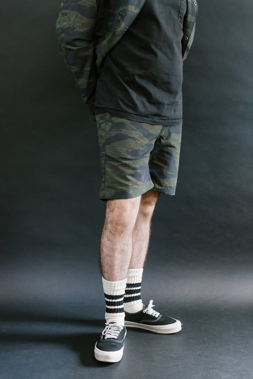 5oz - Fatigue Shorts - Green Tiger Camo